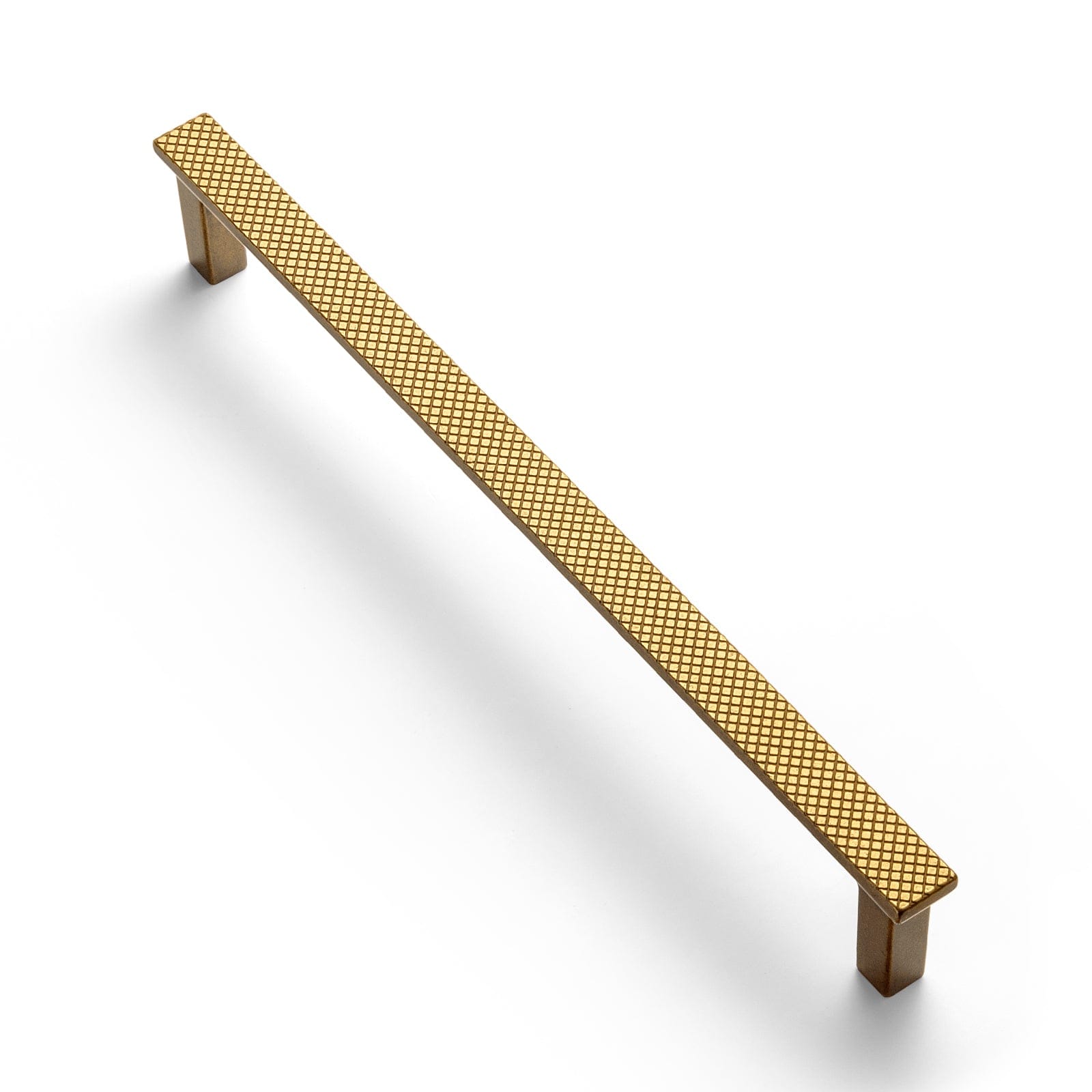 Goo-Ki Antique Brass / 7.6'' Hole Center / 6 Pack Diamond Pattern Drawer Pull Elegant Textured Cabinet Handle for Furniture