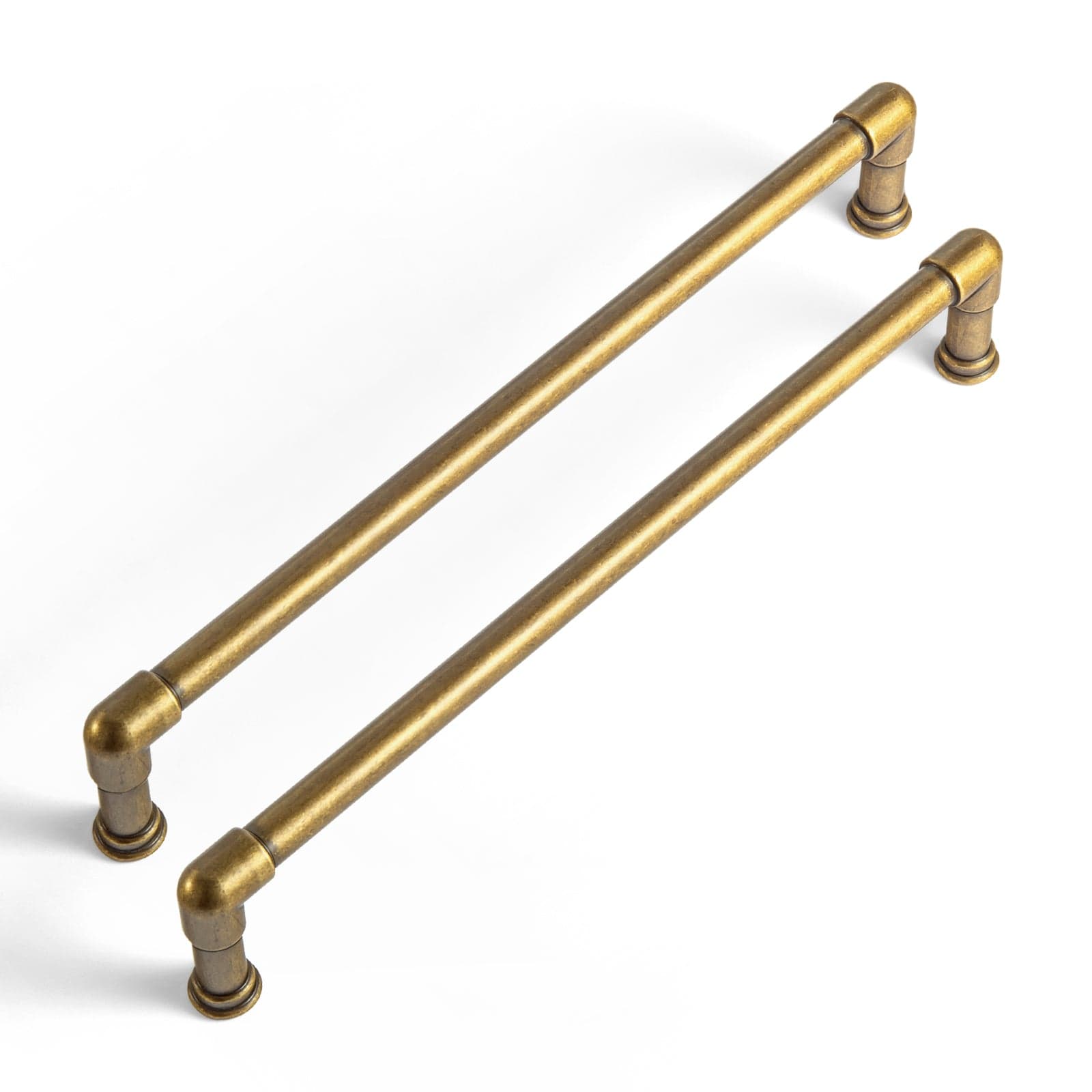 Goo-Ki Antique Brass / 7.6'' Hole Center / 6 Pack Industrial Pipe - Shaped Zinc Alloy Cabinet Pulls Retro Furniture Hardware