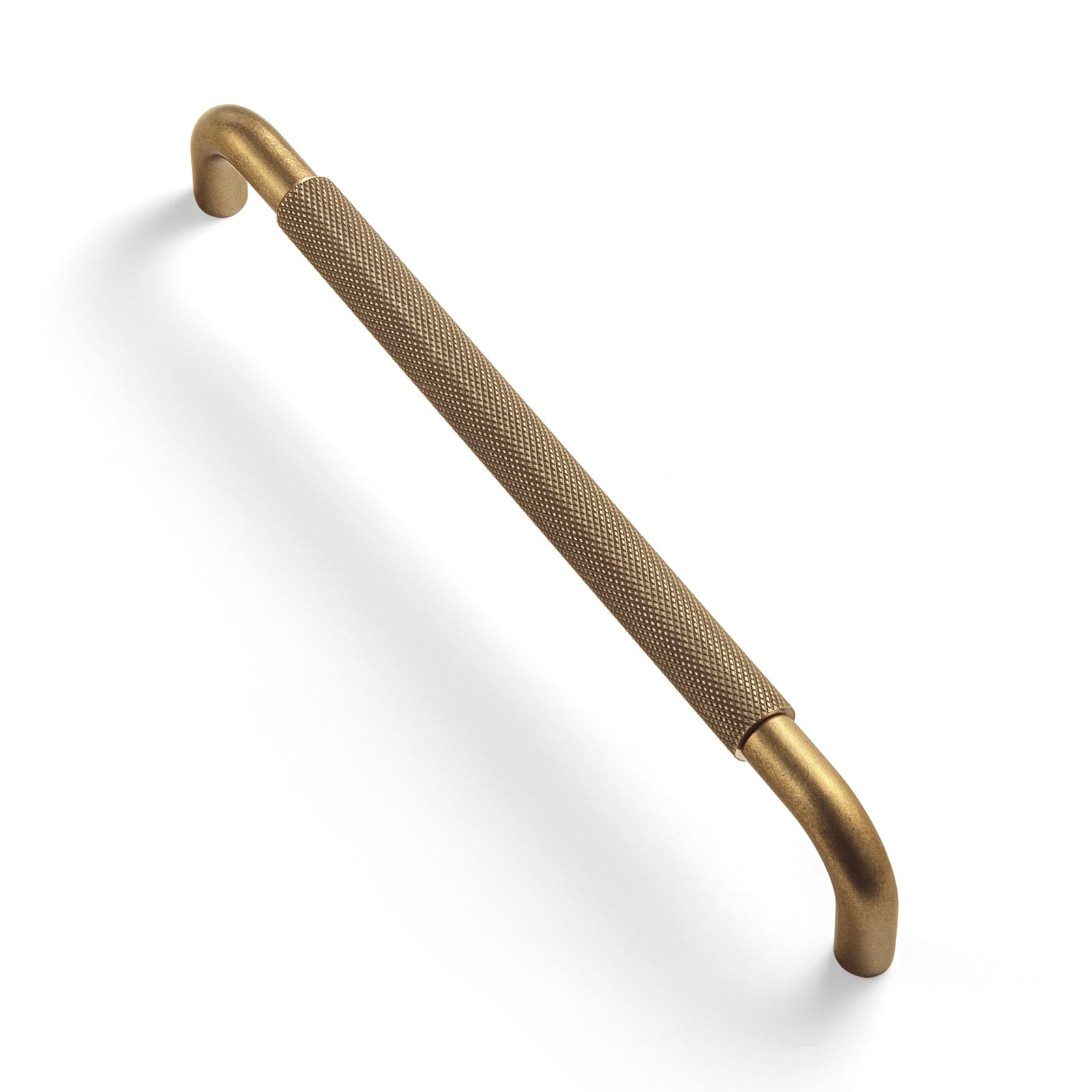 Goo-Ki Antique Brass / 7.6'' Hole Center / 6 Pack Knurled Cabinet Knobs Solid Metal Alloy Bar Pulls Handles for Closet Wardrobe Dresser