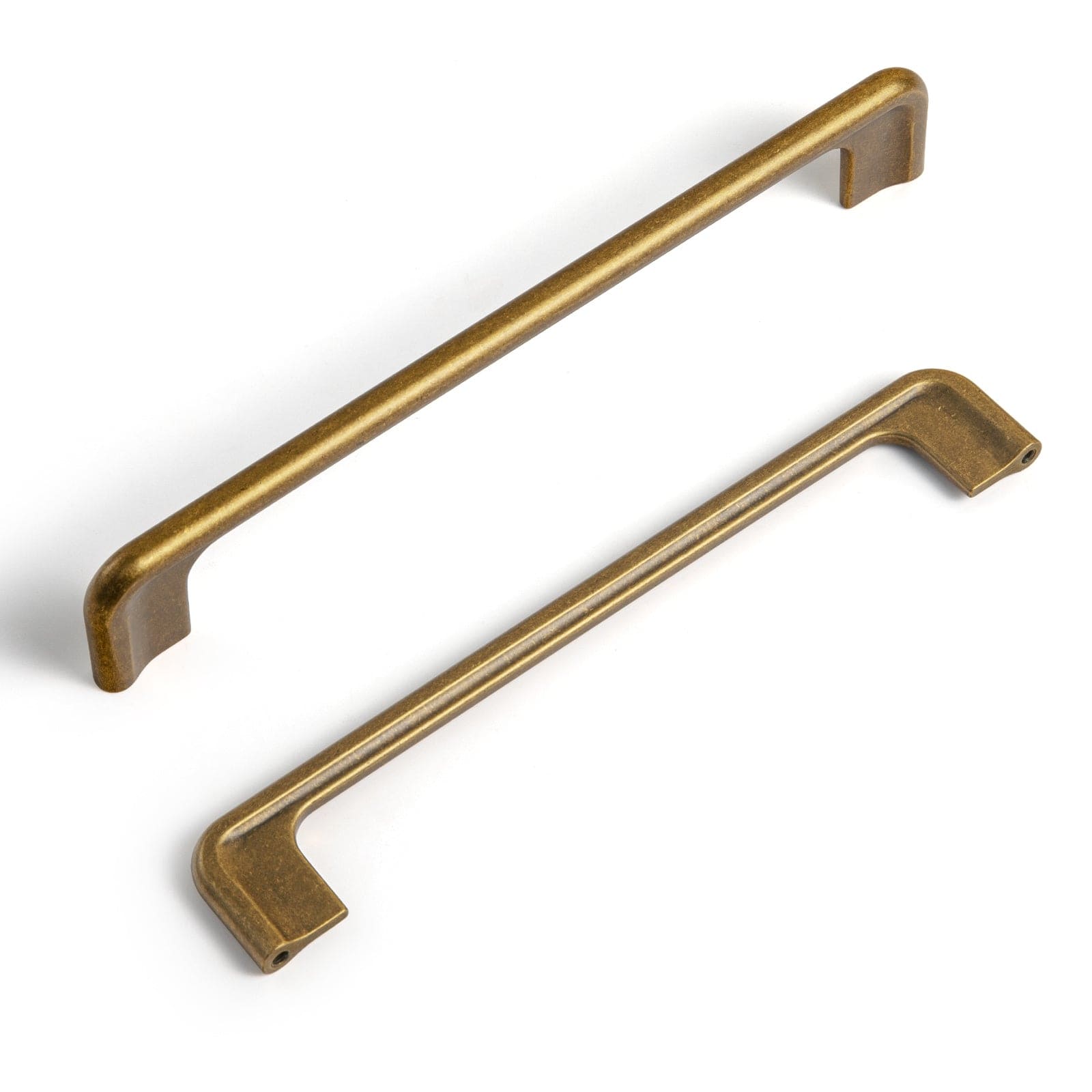 Goo-Ki Antique Brass / 7.6'' Hole Center / 6 Pack Mid-Century Modern Kitchen Handle Flat Minimalist Cabinet Drawer Pull