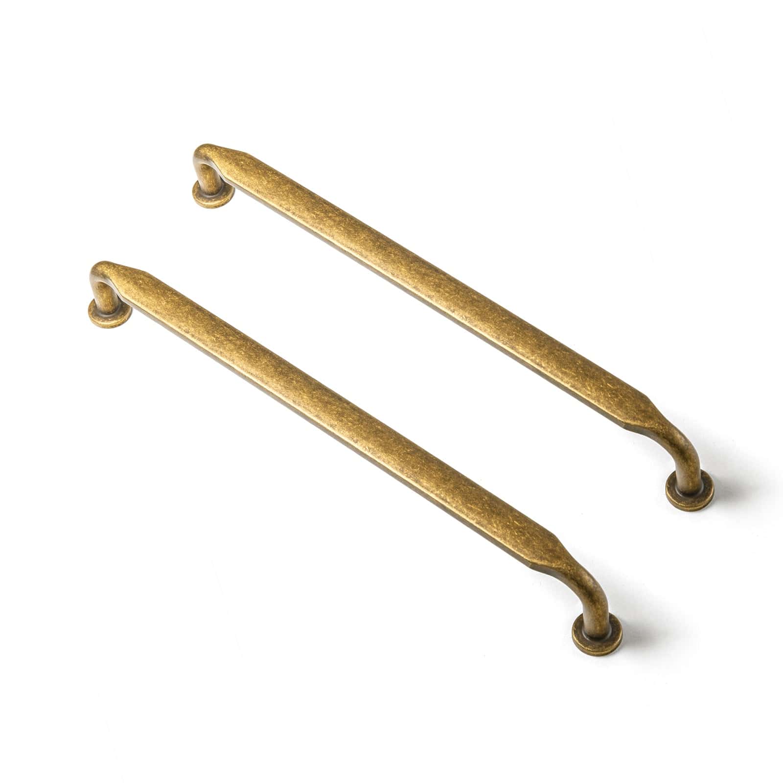 Goo-Ki Antique Brass / 7.6'' Hole Center / 6 Pack Minimalist Slim Design Zinc Alloy Cabinet Pulls – Rustic Hardware for a Streamlined Look