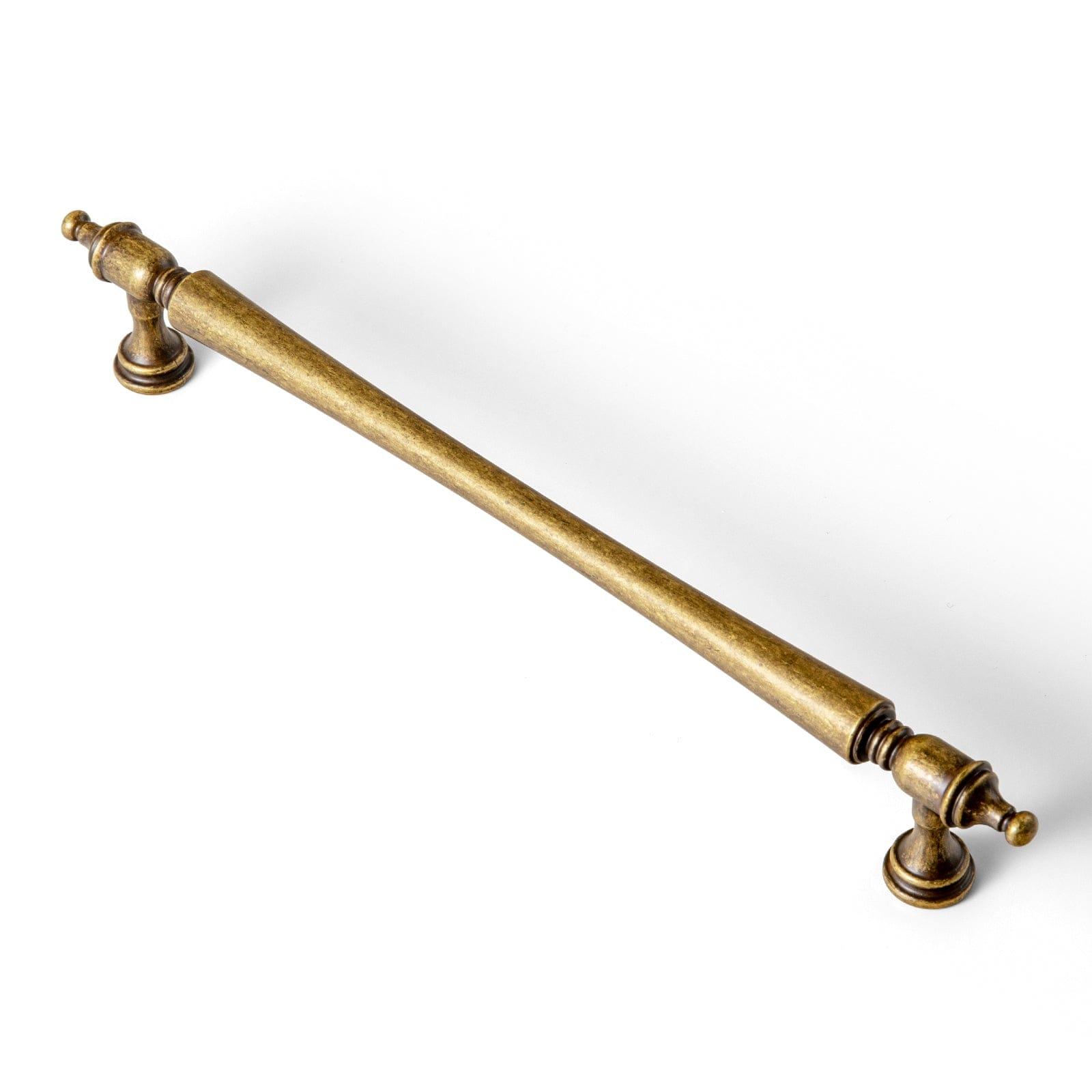 Goo-Ki Antique Brass / 7.6'' Hole Center / 6 Pack Ornate Tapered Cabinet Handle with Sculpted Detailing Vintage Hardware for Kitchen