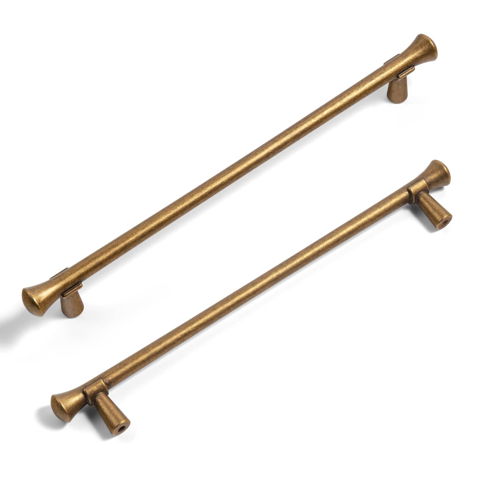 Goo-Ki Antique Brass / 7.6'' Hole Center / 6 Pack Rustic Refinement Drawer Pulls for Kitchen Antique Brass Cabinet Handles