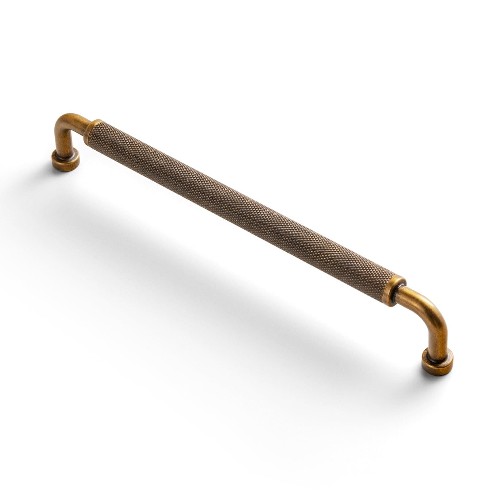 Goo-Ki Antique Brass / 7.6'' Hole Center / 6 Pack Rustic Vintage Cabinet Bar Pulls with Textured Grip Knurled Metal Alloy Drawer Handles