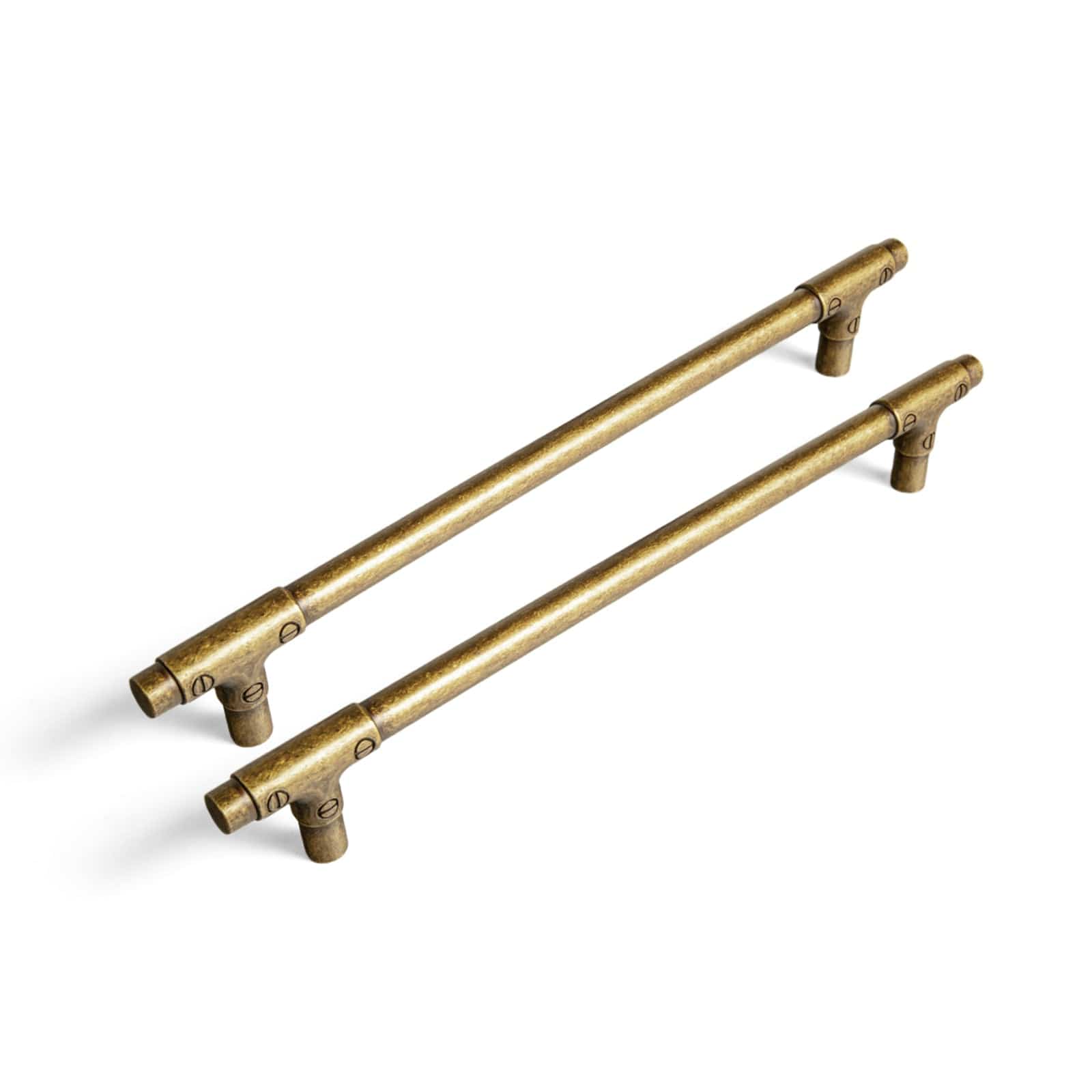 Goo-Ki Antique Brass / 7.6'' Hole Center / 6 Pack Vintage Bamboo Zinc Alloy Cabinet Pulls for High-End Kitchen & Bathroom Cabinets