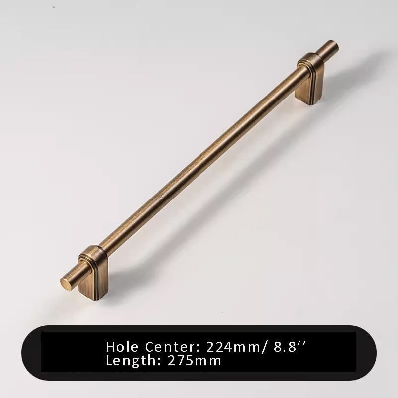 Goo-Ki Antique Brass / 8.8'' Hole Center / 2 Pack French Style Solid Brass Cabinet Handle Antique Brass Drawer Pulls