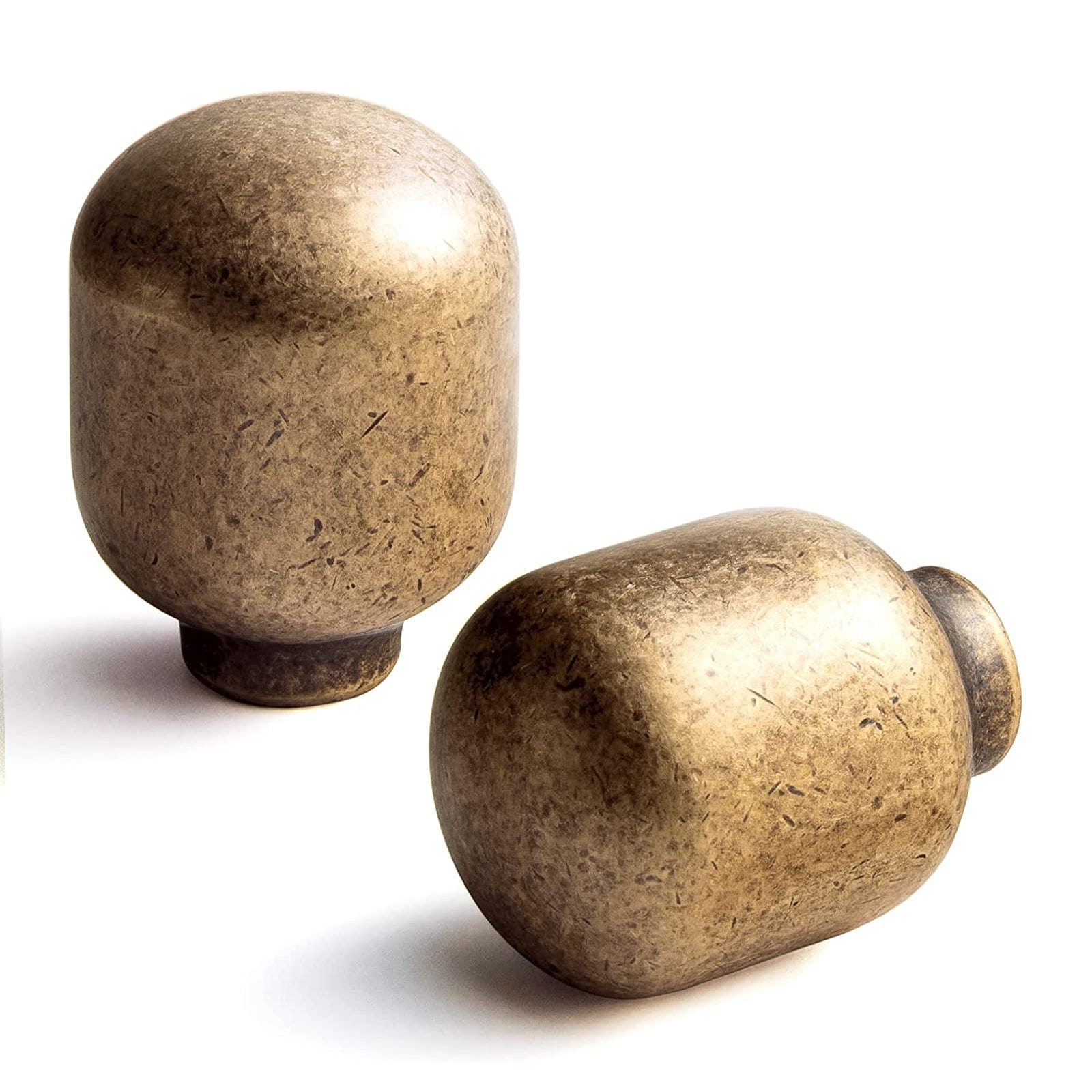 Goo-Ki Antique Brass / 9380 Knob Antique Drawer Pulls Solid Retro Bar Pull Furniture Hardware for Kitchen 6 Pack