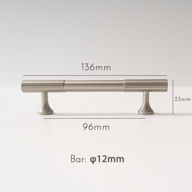 Goo-Ki Antique Brass Cabinet Handles Linear Knurled Solid Brass Drawer Knobs 1 Pcs
