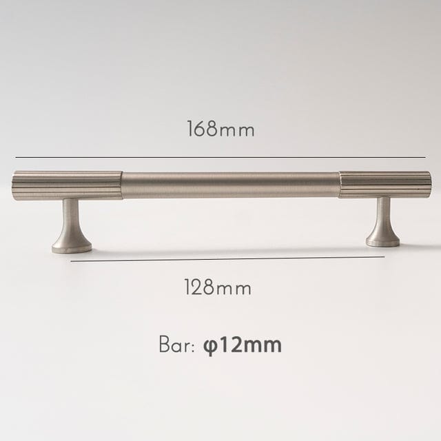 Goo-Ki Antique Brass Cabinet Handles Linear Knurled Solid Brass Drawer Knobs 1 Pcs