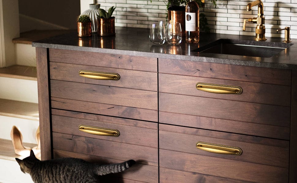 Goo-Ki Antique Brass Cabinet Handles Timeless Drawer Pulls for Classic Furniture Revival