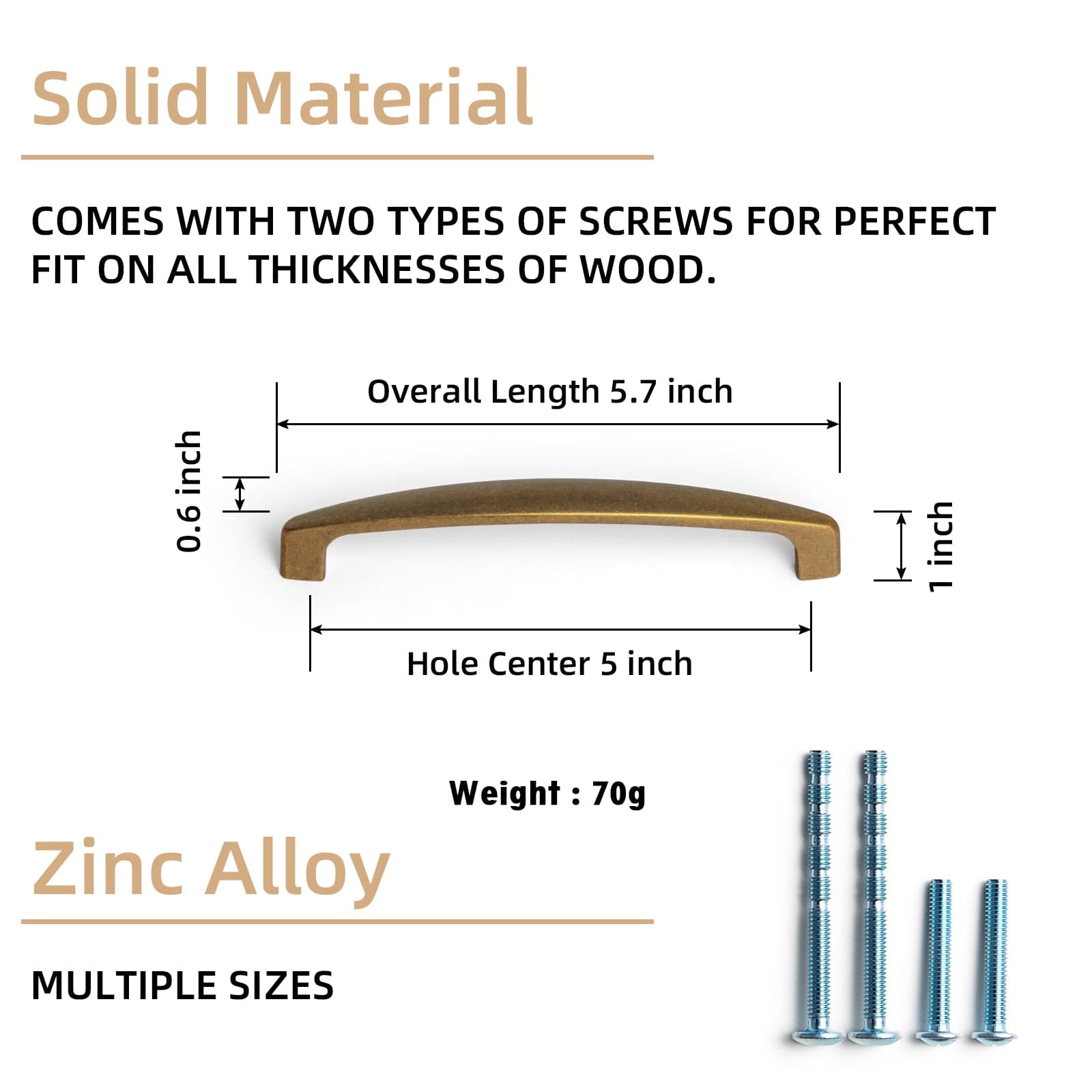 Goo-Ki Antique Brass Cabinet Handles Timeless Drawer Pulls for Classic Furniture Revival