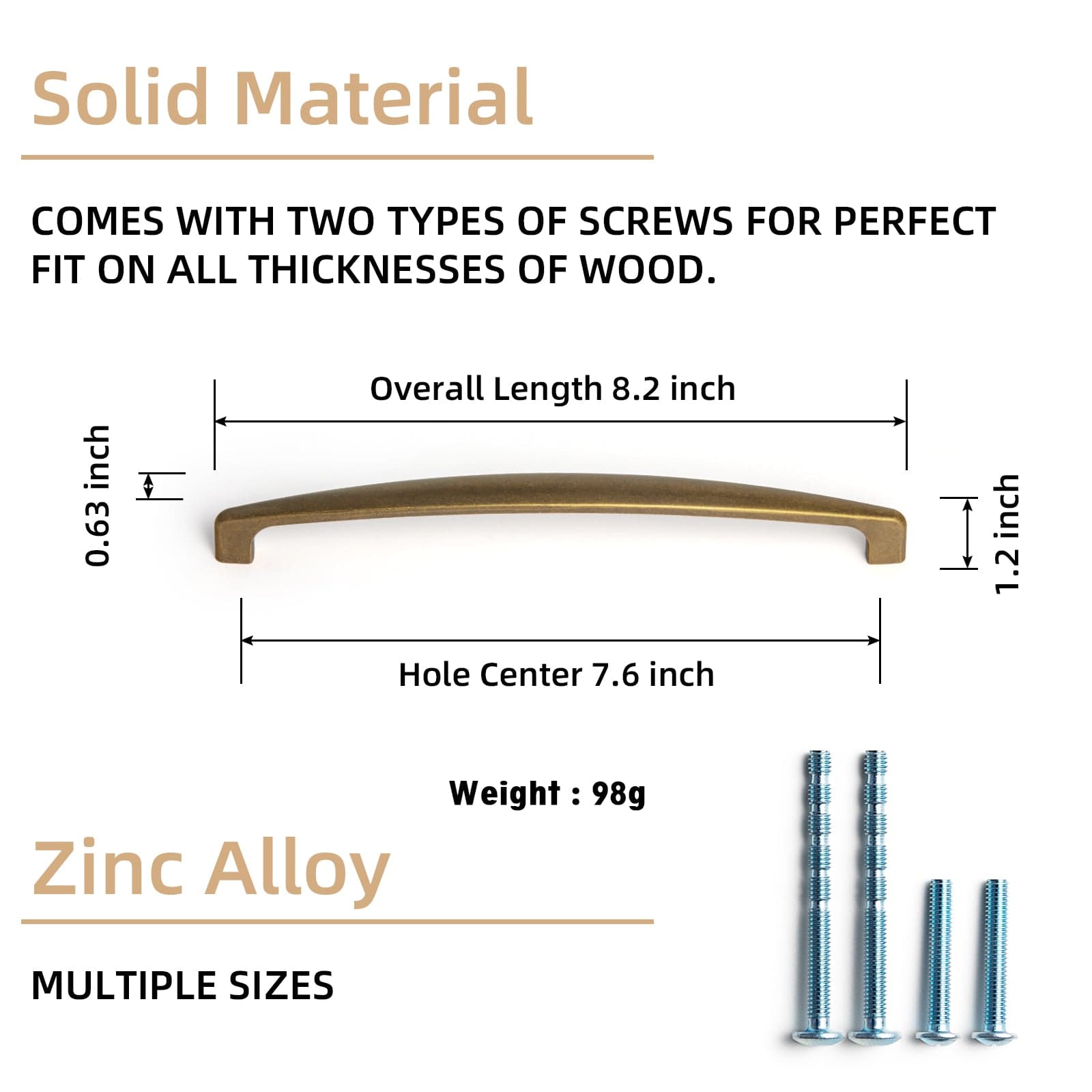 Goo-Ki Antique Brass Cabinet Handles Timeless Drawer Pulls for Classic Furniture Revival