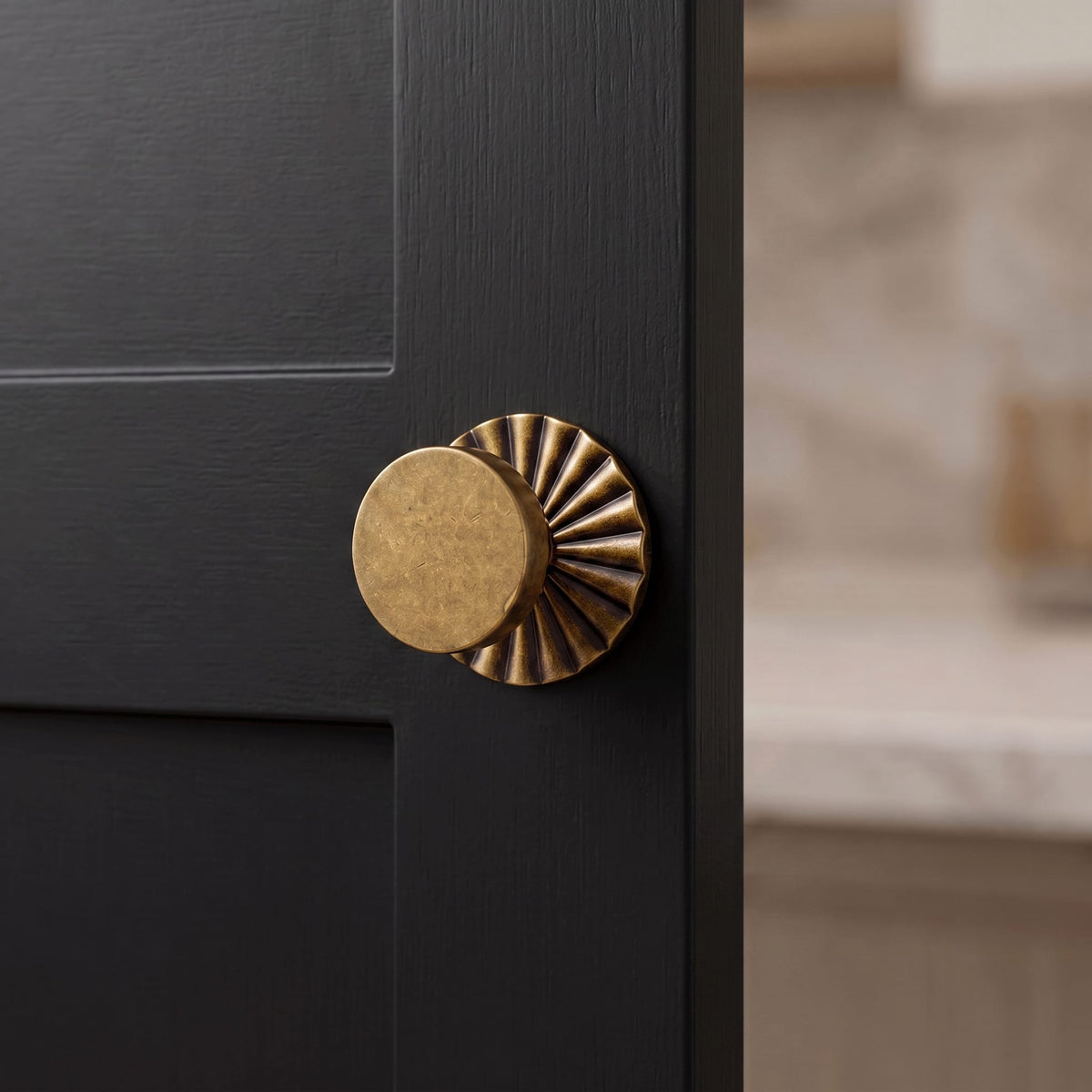 Goo-Ki Antique Brass Cabinet Knobs with Back Plates Ornate Cabinet Pulls for Kitchen Cabinet Hardware