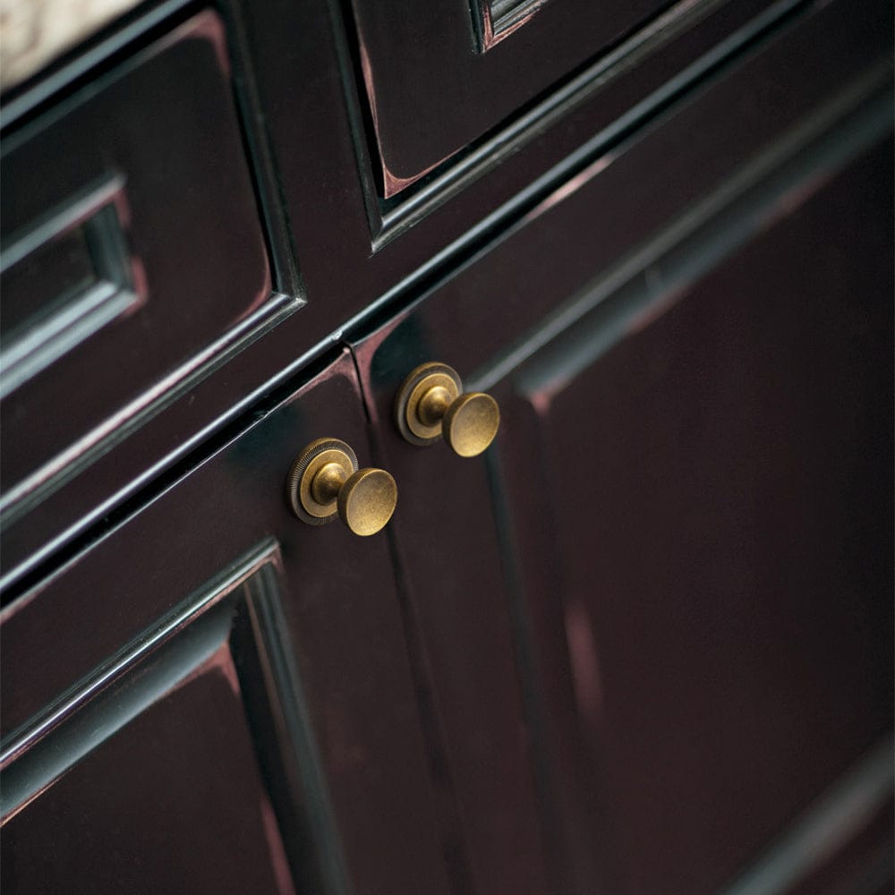 Goo-Ki Antique Brass Cabinet Knobs with Round Back Plate Vintage Drawer Hardware Handles for Bedroom