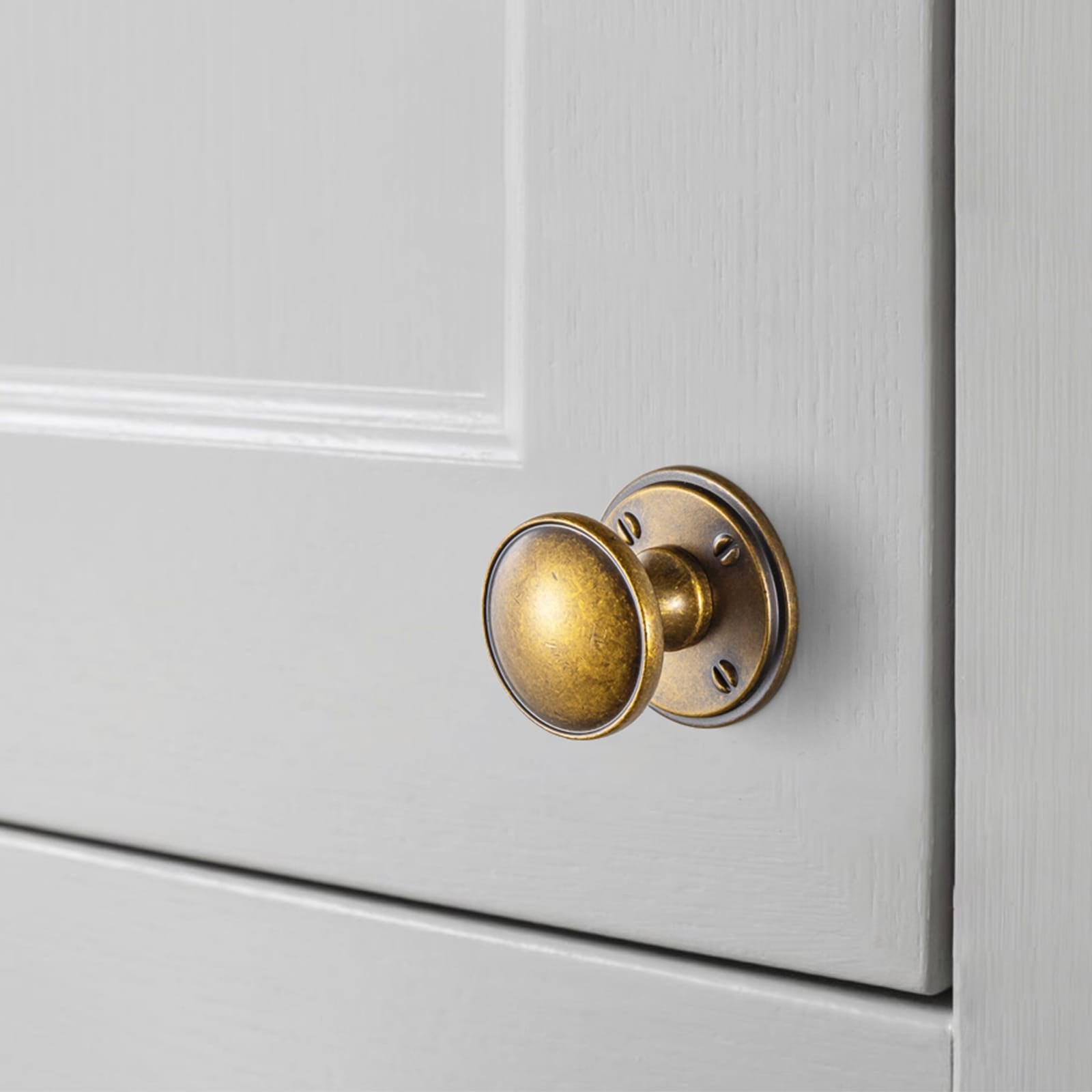 Goo-Ki Antique Brass Cabinet Knobs Zinc Alloy Round Drawer Pulls with Vintage Patina Finish Retro Furniture Hardware