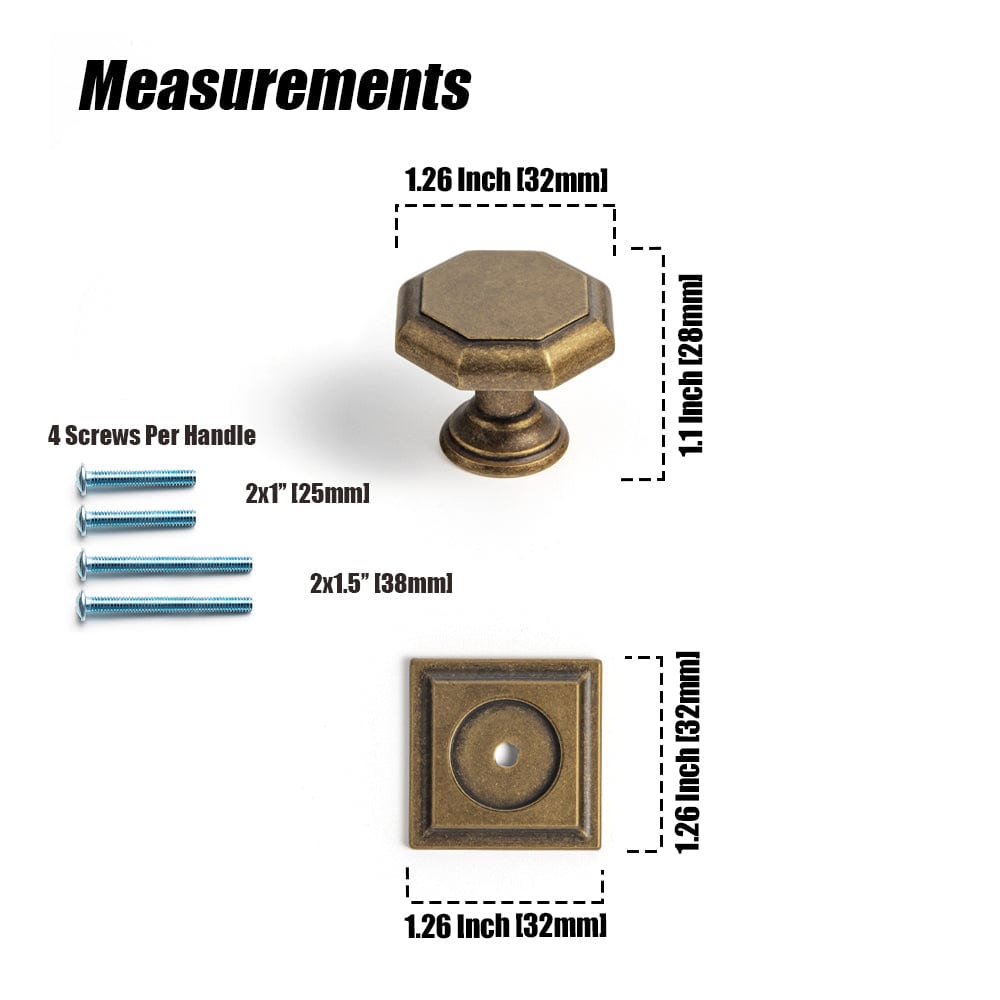 Goo-Ki Antique Brass Cabinet Pulls Affordable Luxury Vintage Drawer Knobs for Kitchen