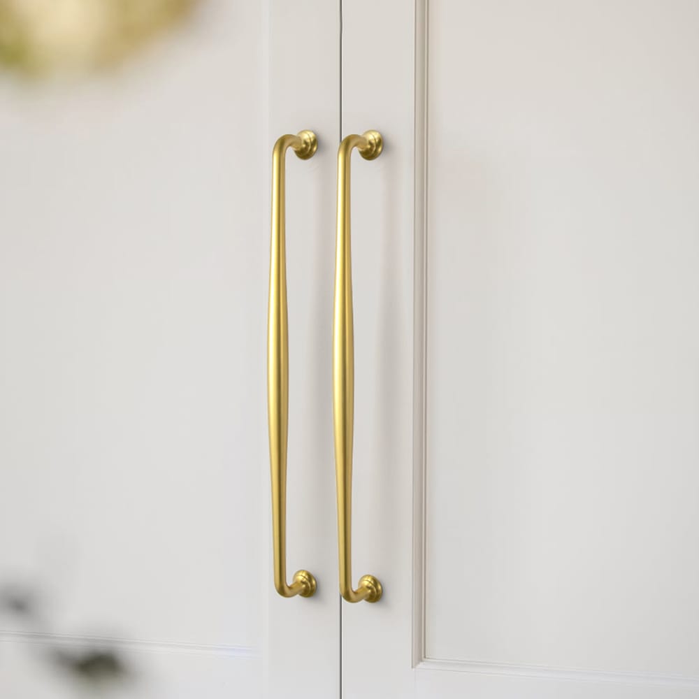 Goo-Ki Antique Brass Cabinet Pulls Solid Drawer Handles for Kitchen
