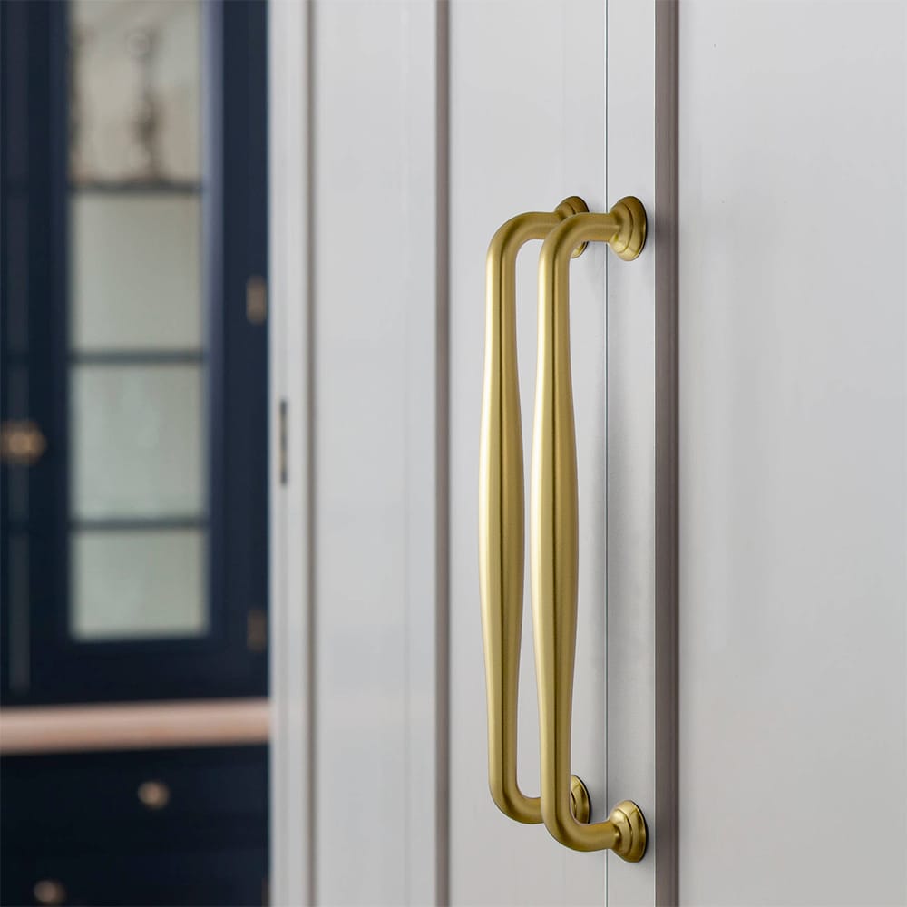 Goo-Ki Antique Brass Cabinet Pulls Solid Drawer Handles for Kitchen