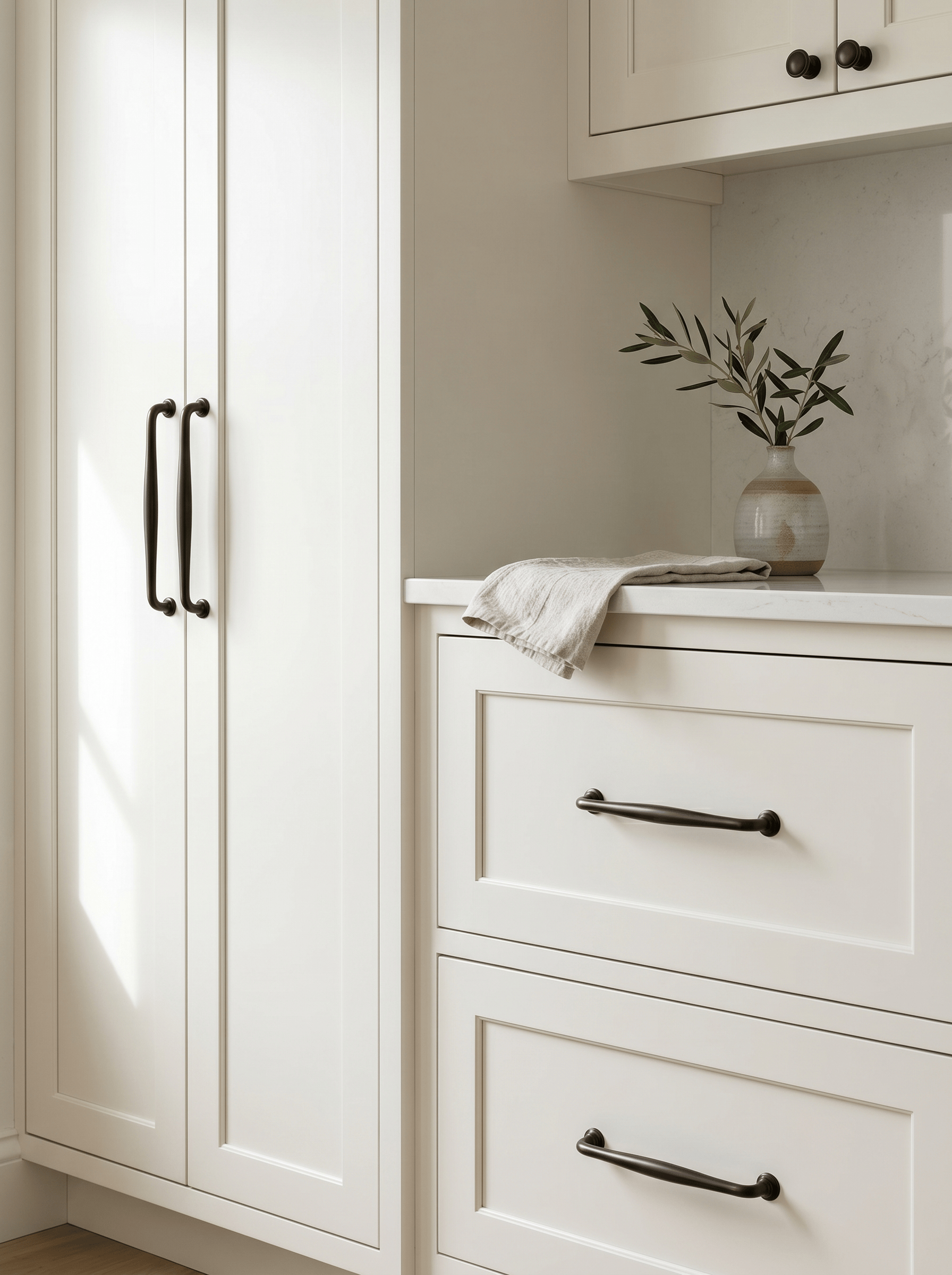 Goo-Ki Antique Brass Cabinet Pulls Solid Drawer Handles for Kitchen