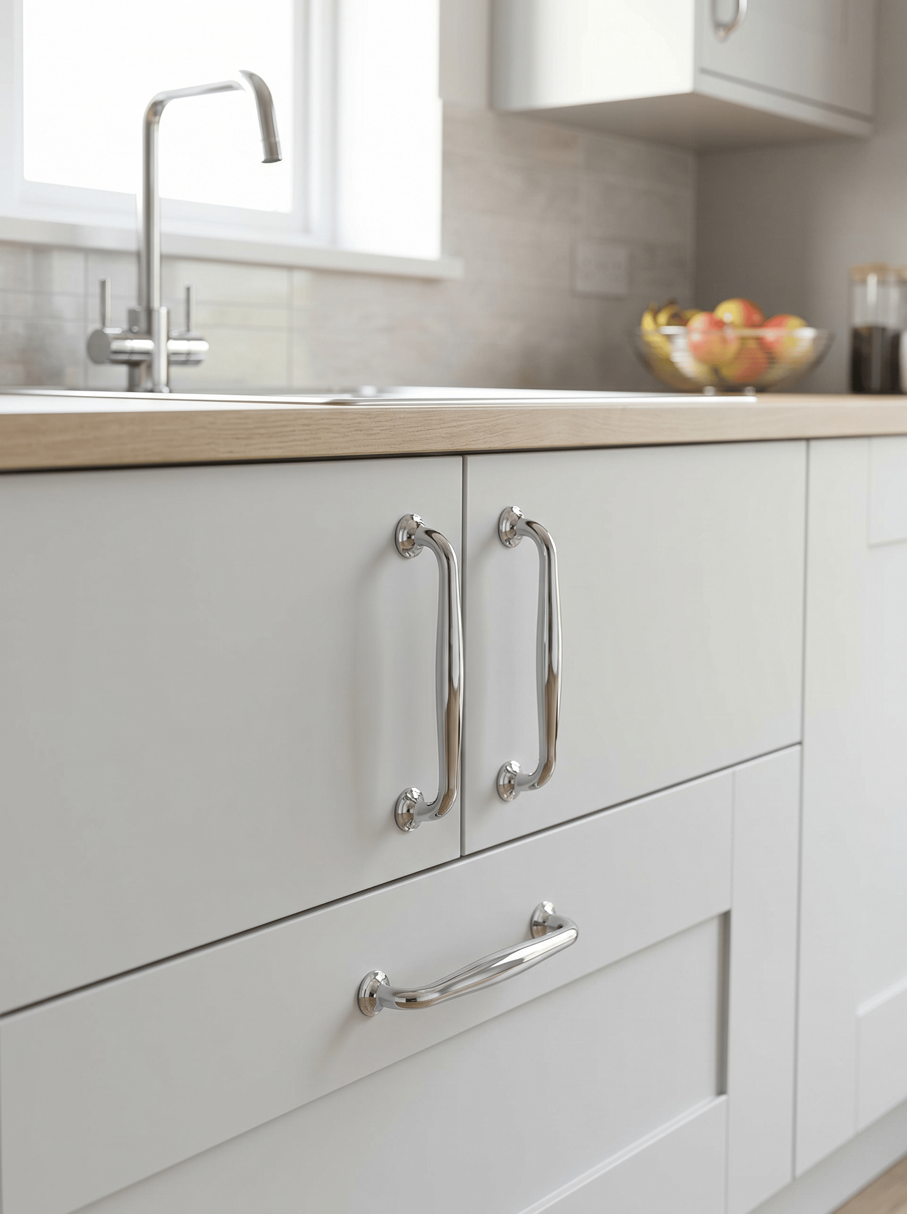 Goo-Ki Antique Brass Cabinet Pulls Solid Drawer Handles for Kitchen
