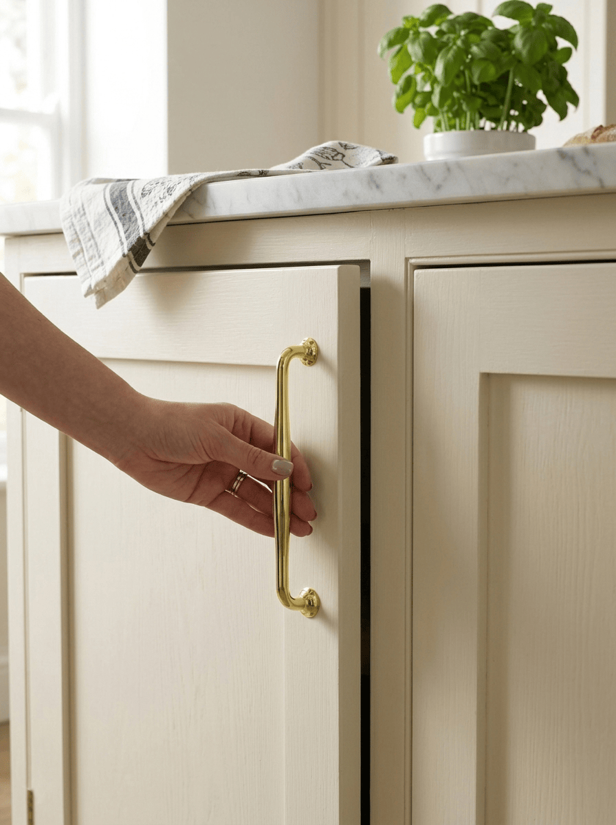 Goo-Ki Antique Brass Cabinet Pulls Solid Drawer Handles for Kitchen