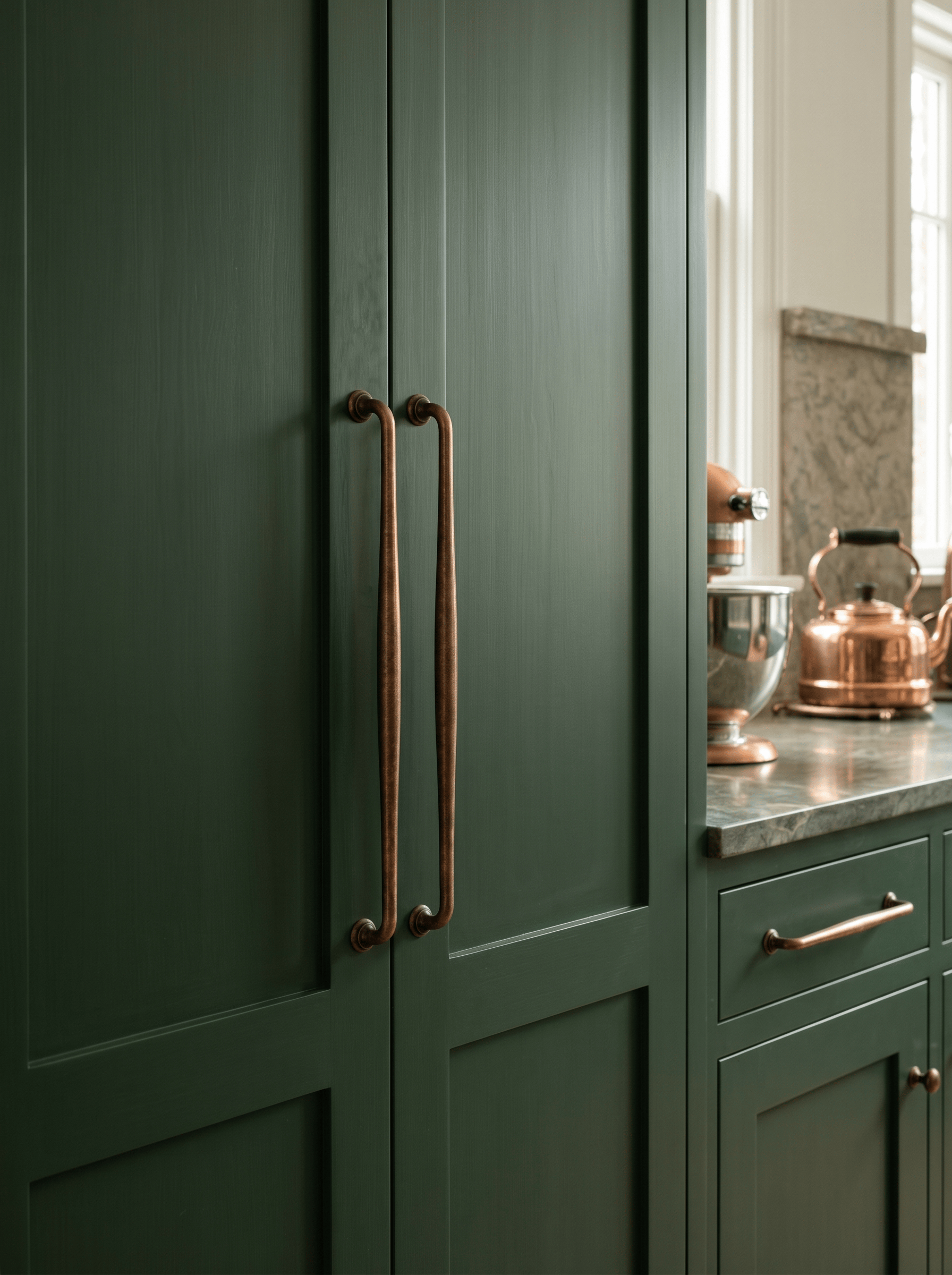 Goo-Ki Antique Brass Cabinet Pulls Solid Drawer Handles for Kitchen