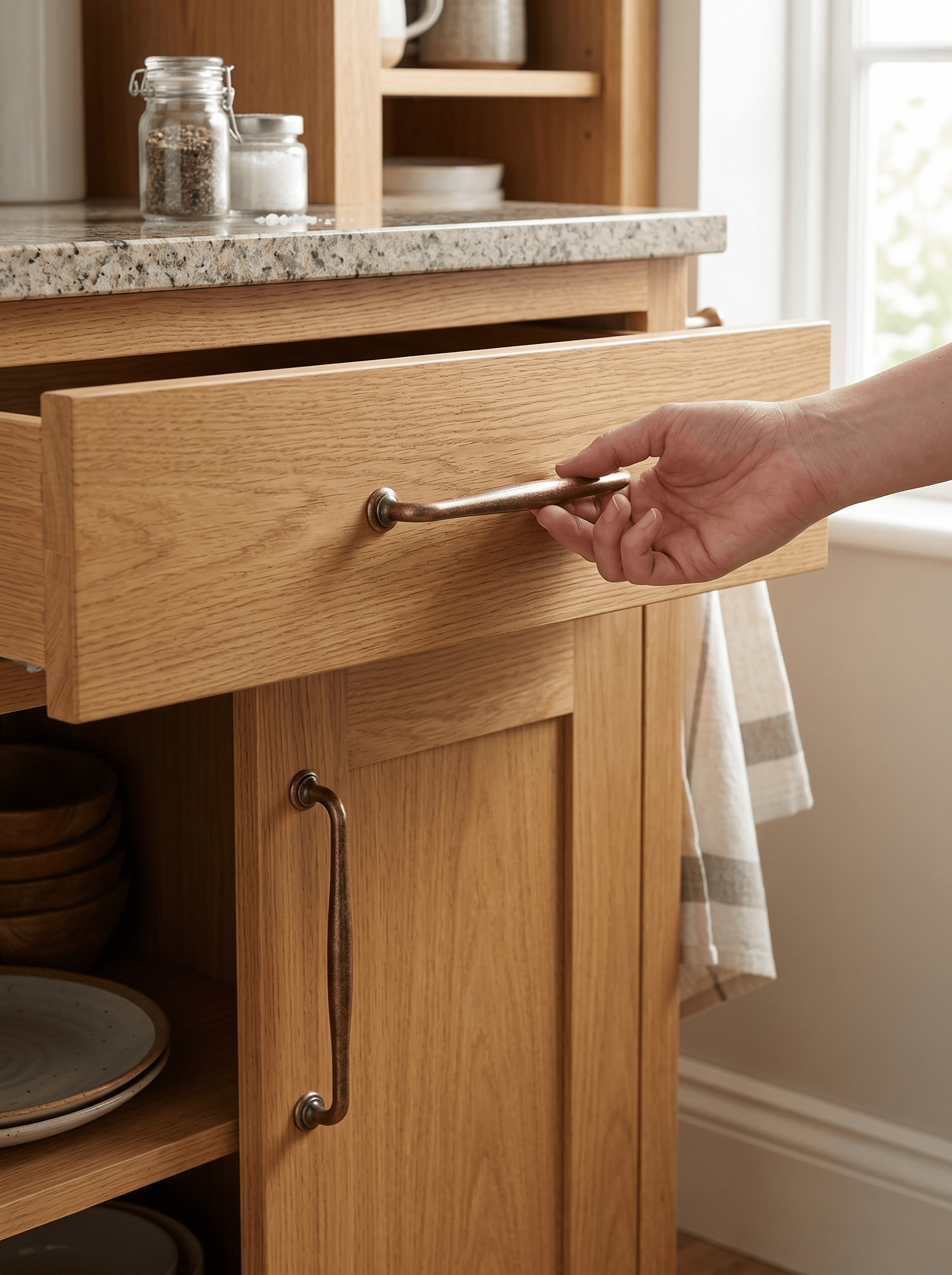 Goo-Ki Antique Brass Cabinet Pulls Solid Drawer Handles for Kitchen