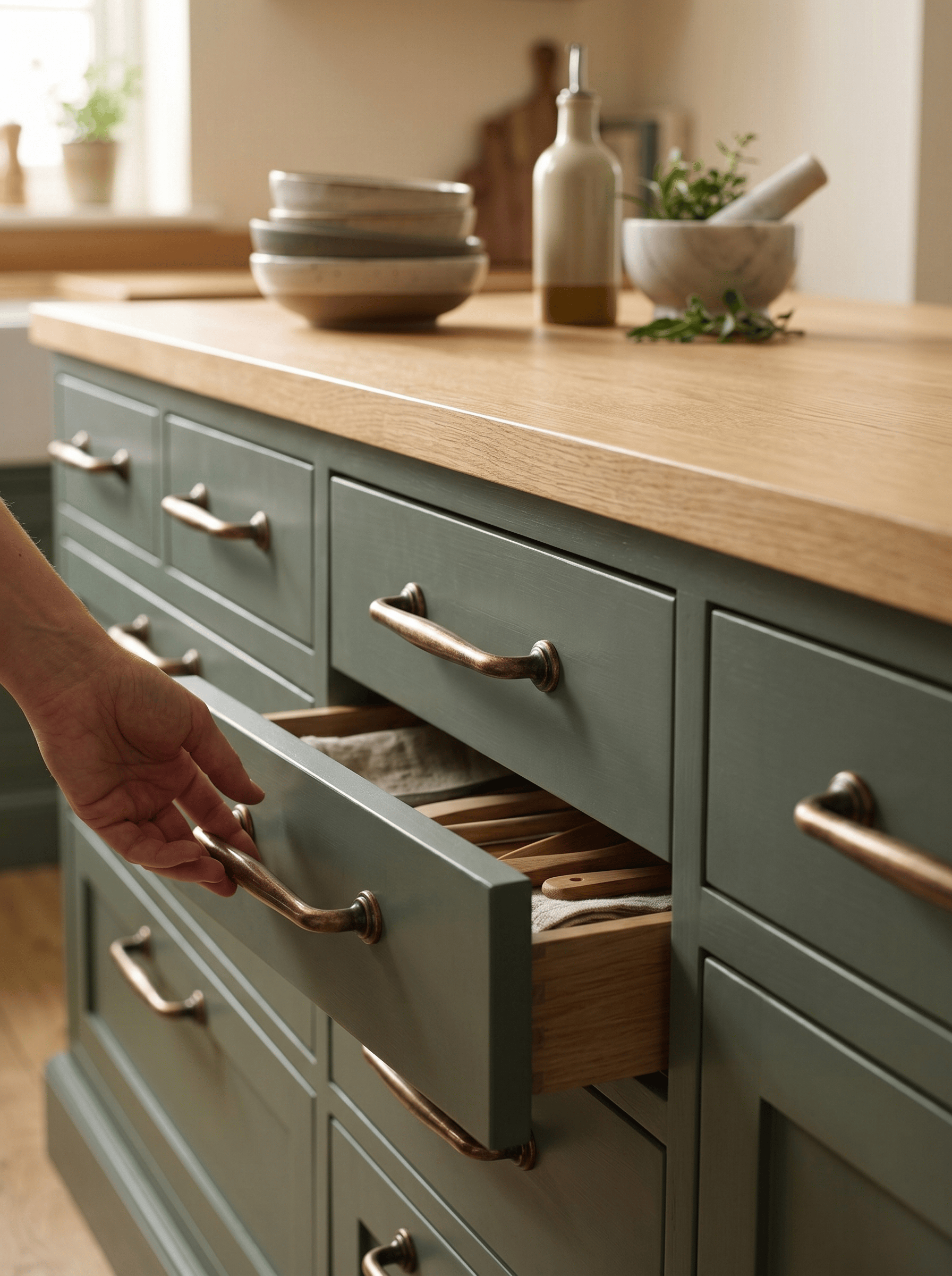 Goo-Ki Antique Brass Cabinet Pulls Solid Drawer Handles for Kitchen