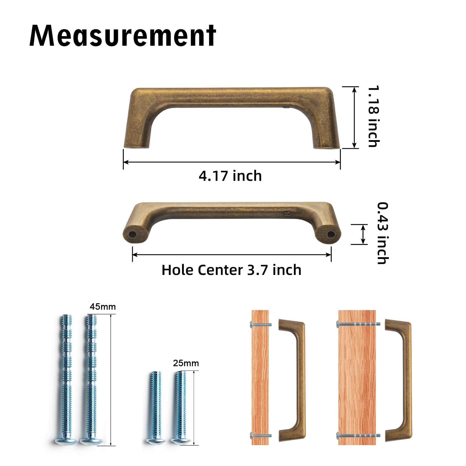 Goo-Ki Antique Brass Cabinet Pulls Stylish Aluminum Alloy Cabinet Hardware