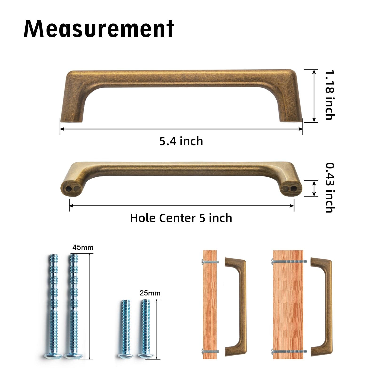 Goo-Ki Antique Brass Cabinet Pulls Stylish Aluminum Alloy Cabinet Hardware