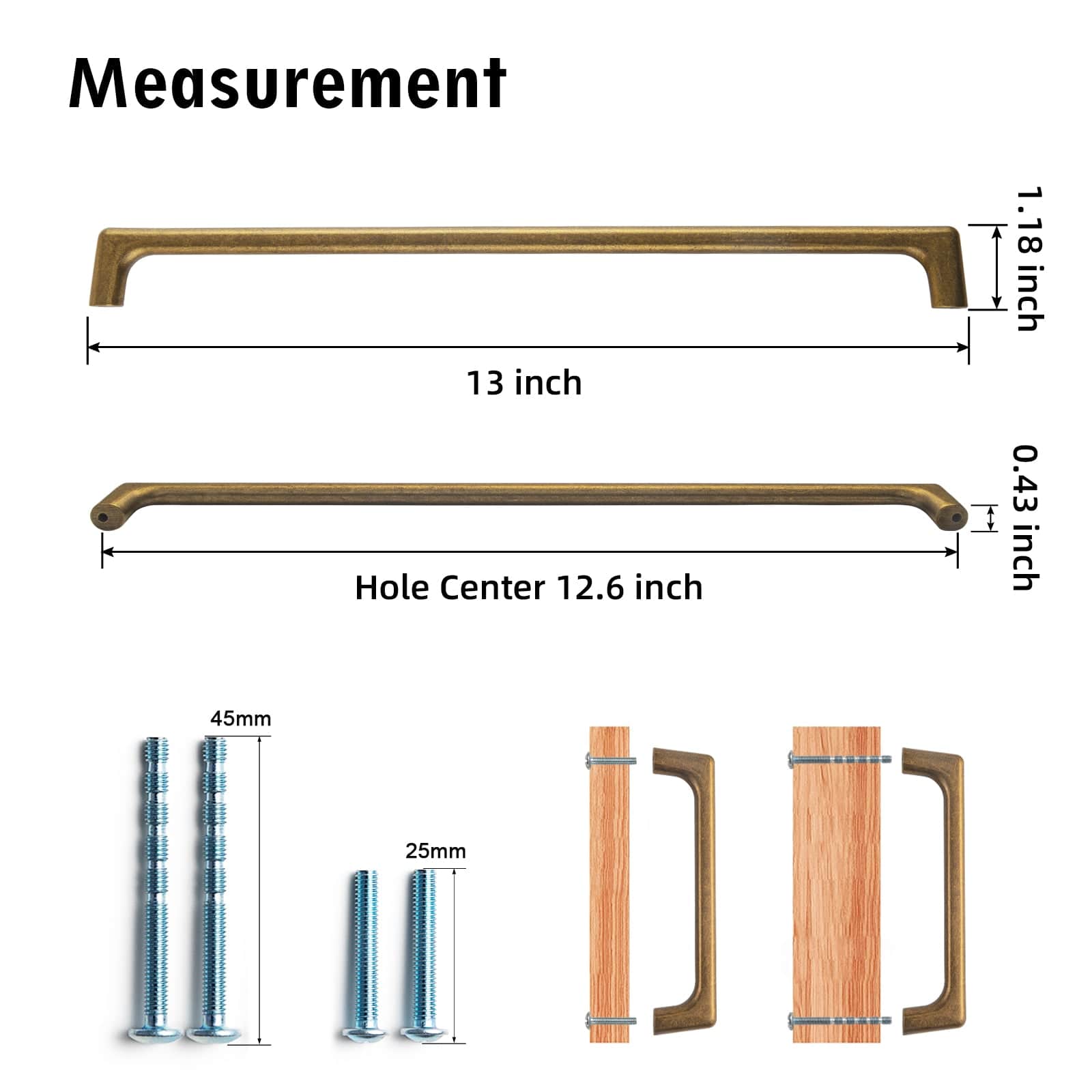 Goo-Ki Antique Brass Cabinet Pulls Stylish Aluminum Alloy Cabinet Hardware