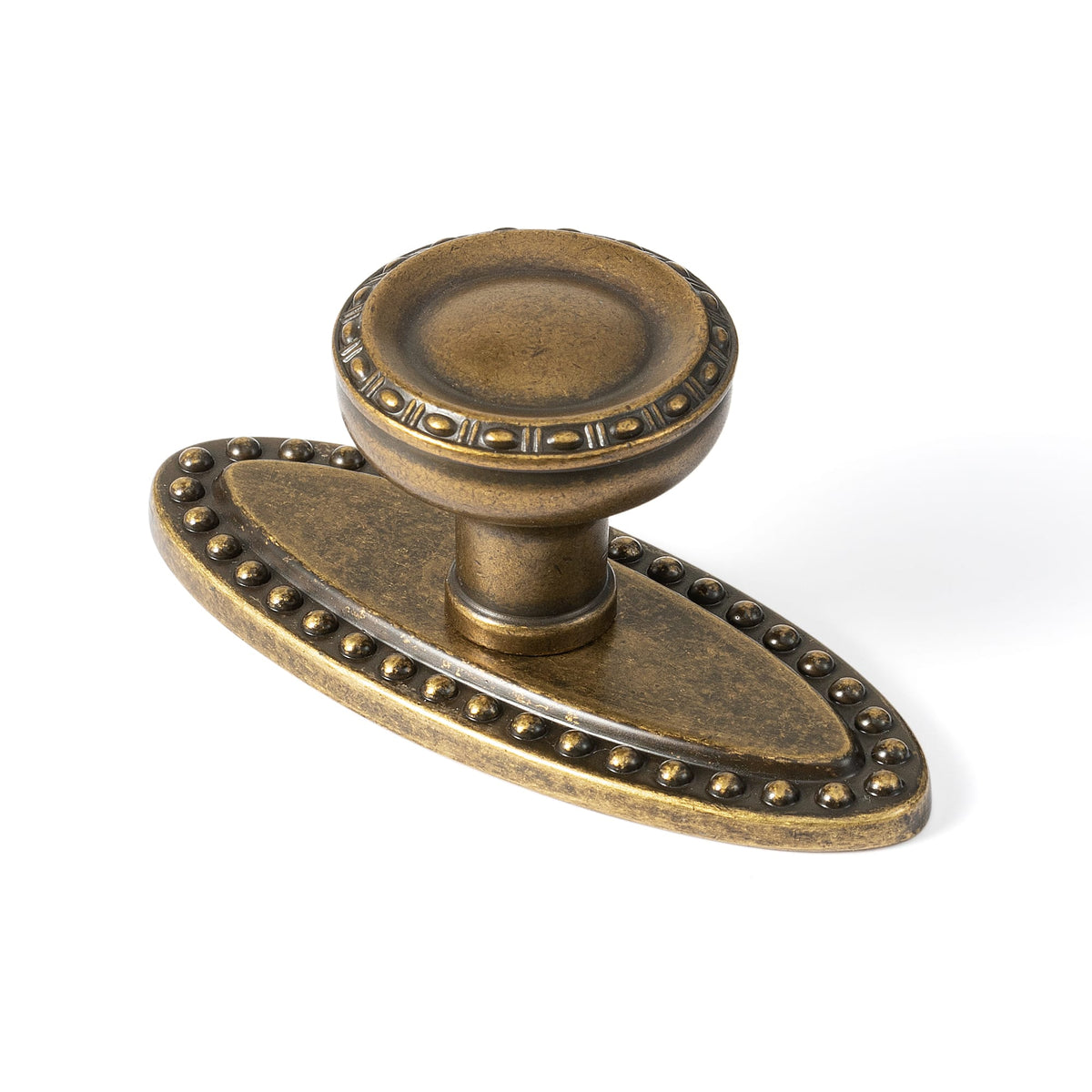 Goo-Ki Antique Brass / D / 6 Pack Classic Round Cabinet Knobs Elegant Decorative Drawer Knobs with Ornate Edging