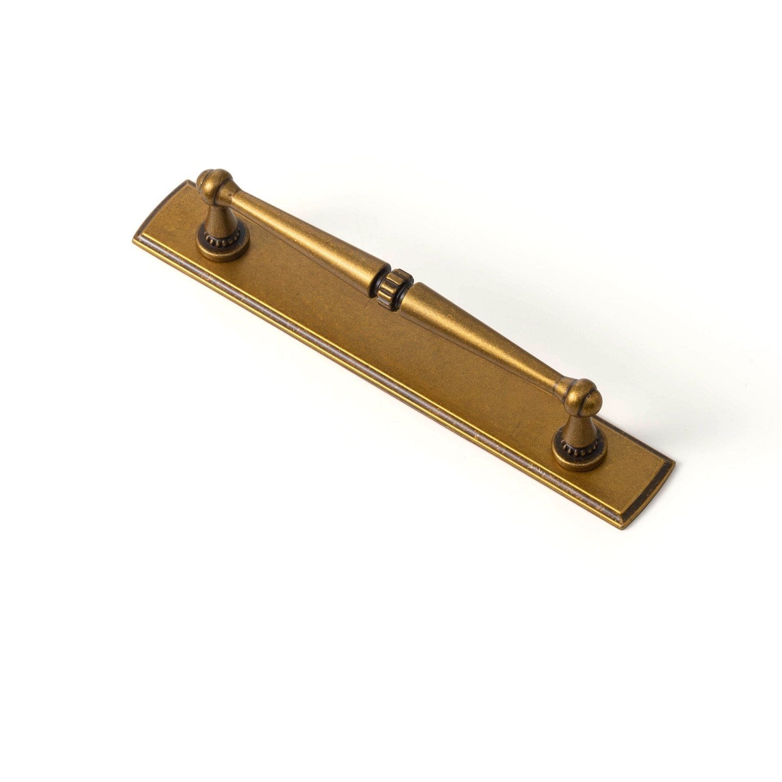 Goo-Ki Antique Brass / G011 / 5'' Hole Center 2 Pack Ornate Vintage Brass Drawer Pulls - Classic Cabinet Handles with Decorative Back Plates