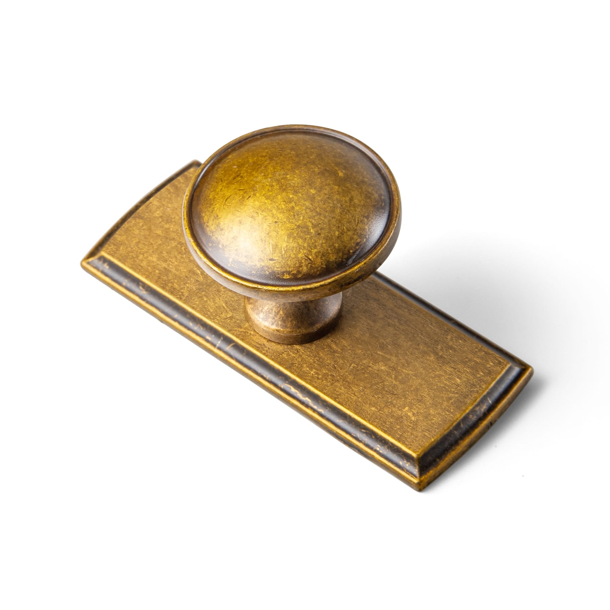 Goo-Ki Antique Brass / G011 / 6 Pack Antique Brass Cabinet Knobs Zinc Alloy Round Drawer Pulls with Vintage Patina Finish Retro Furniture Hardware