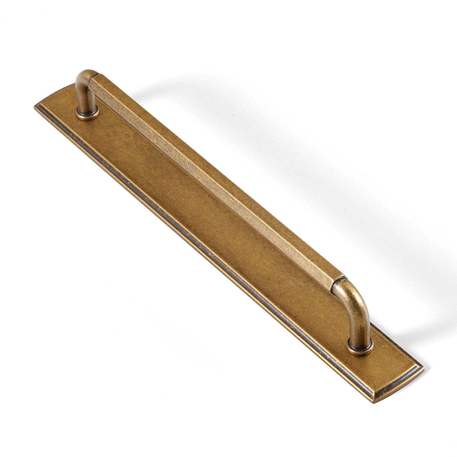 Goo-Ki Antique Brass / G011 / 7.6'' Hole Center 2 Pack Affordable Luxury Vintage Drawer Pulls with Back Plates Set for Kitchen