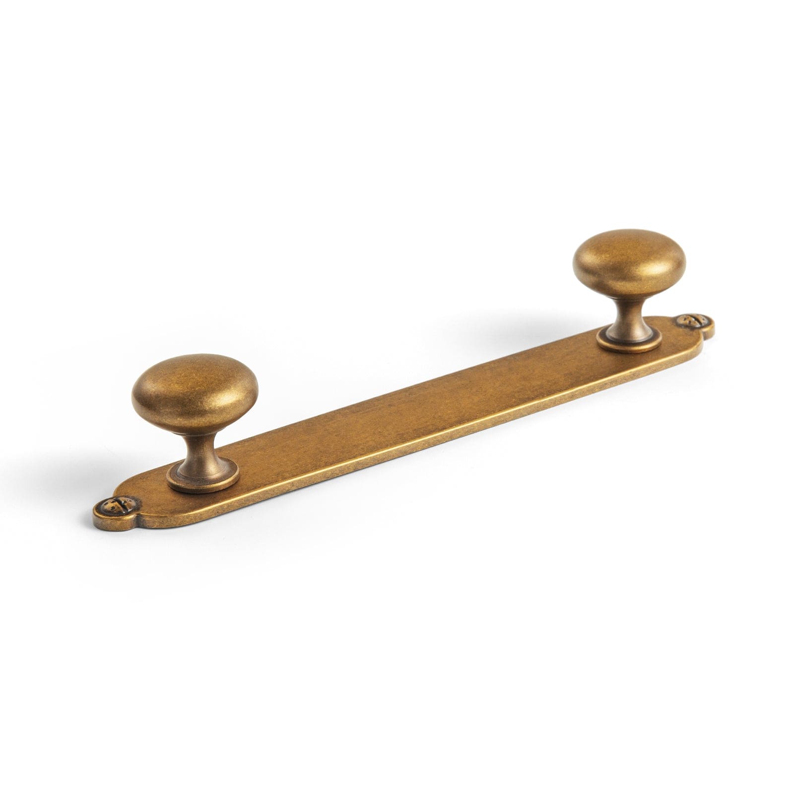 Goo-Ki Antique Brass / G013 / 5'' Hole Center 2 Pack Antique Brass Zinc Alloy Double Knobs with Long Back Plate Cabinet Hardware