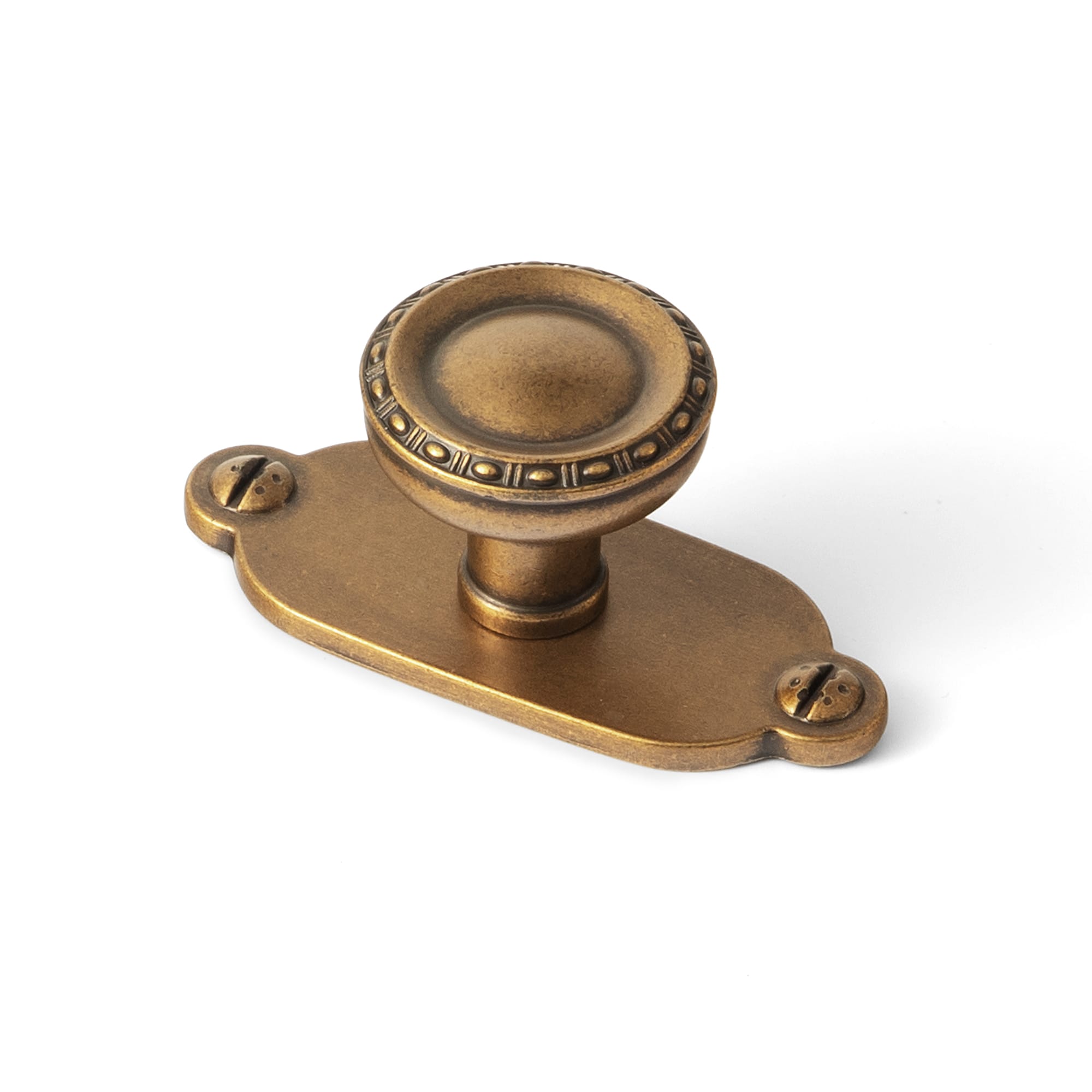 Goo-Ki Antique Brass / G013 / 6 Pack Classic Round Cabinet Knobs Elegant Decorative Drawer Knobs with Ornate Edging