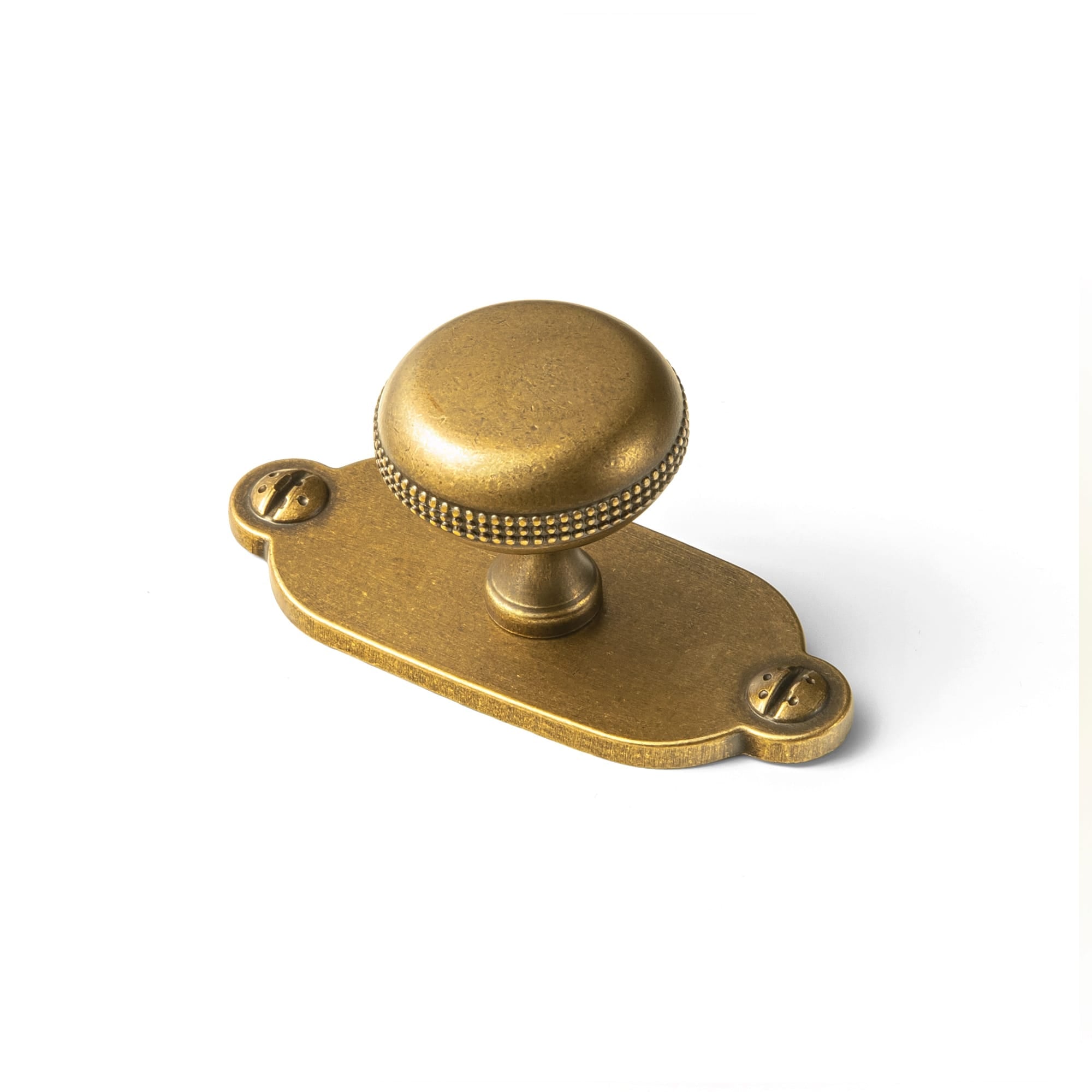 Goo-Ki Antique Brass / G013 / 6 Pack Farmhouse Rustic Round Cabinet Knobs Decorative Cabinet Knobs with Beaded Detailing