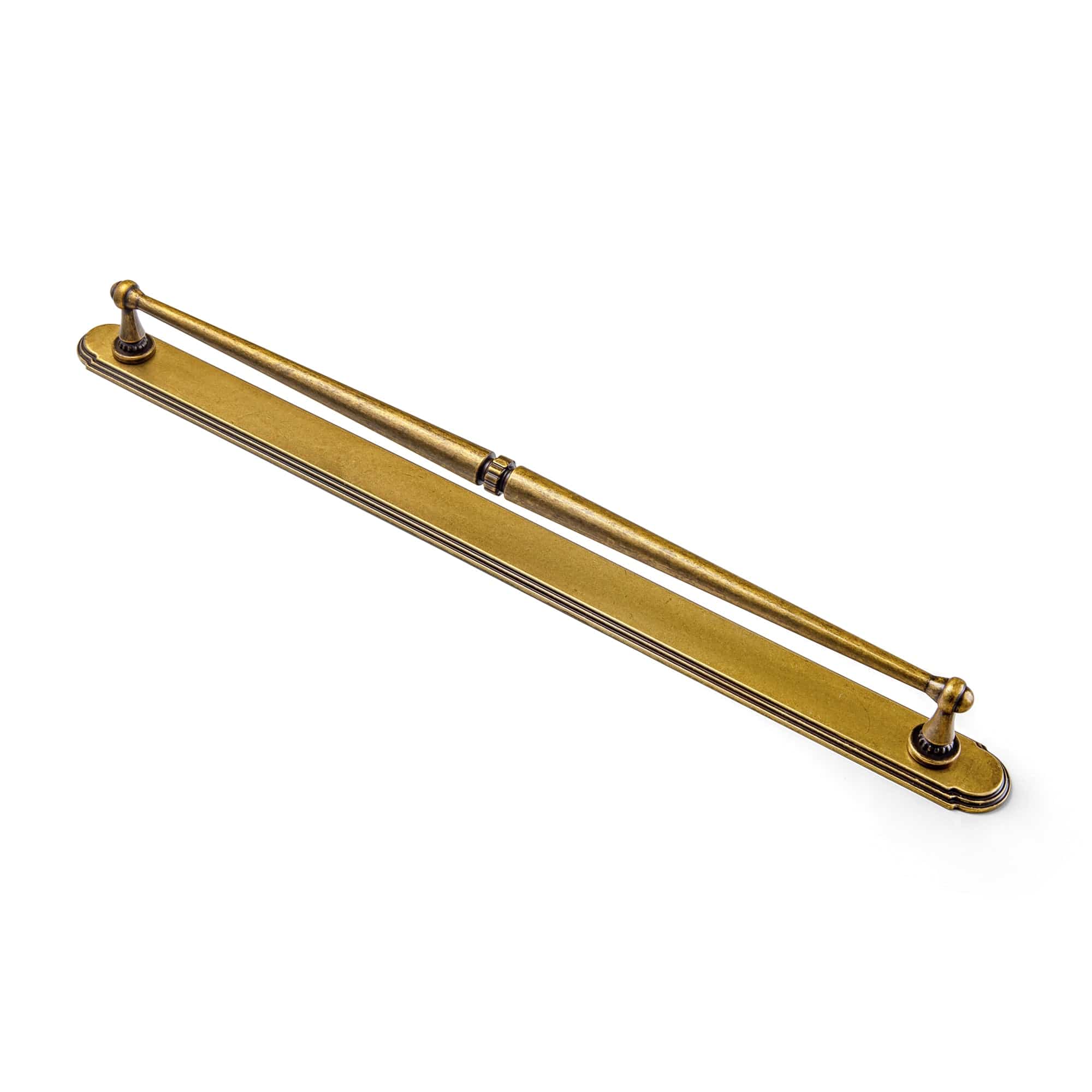 Goo-Ki Antique Brass / G014 / 12.6'' Hole Center 2 Pack Ornate Vintage Brass Drawer Pulls - Classic Cabinet Handles with Decorative Back Plates
