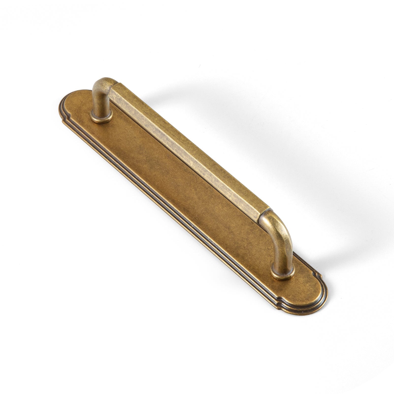 Goo-Ki Antique Brass / G014 / 5'' Hole Center 2 Pack Affordable Luxury Vintage Drawer Pulls with Back Plates Set for Kitchen