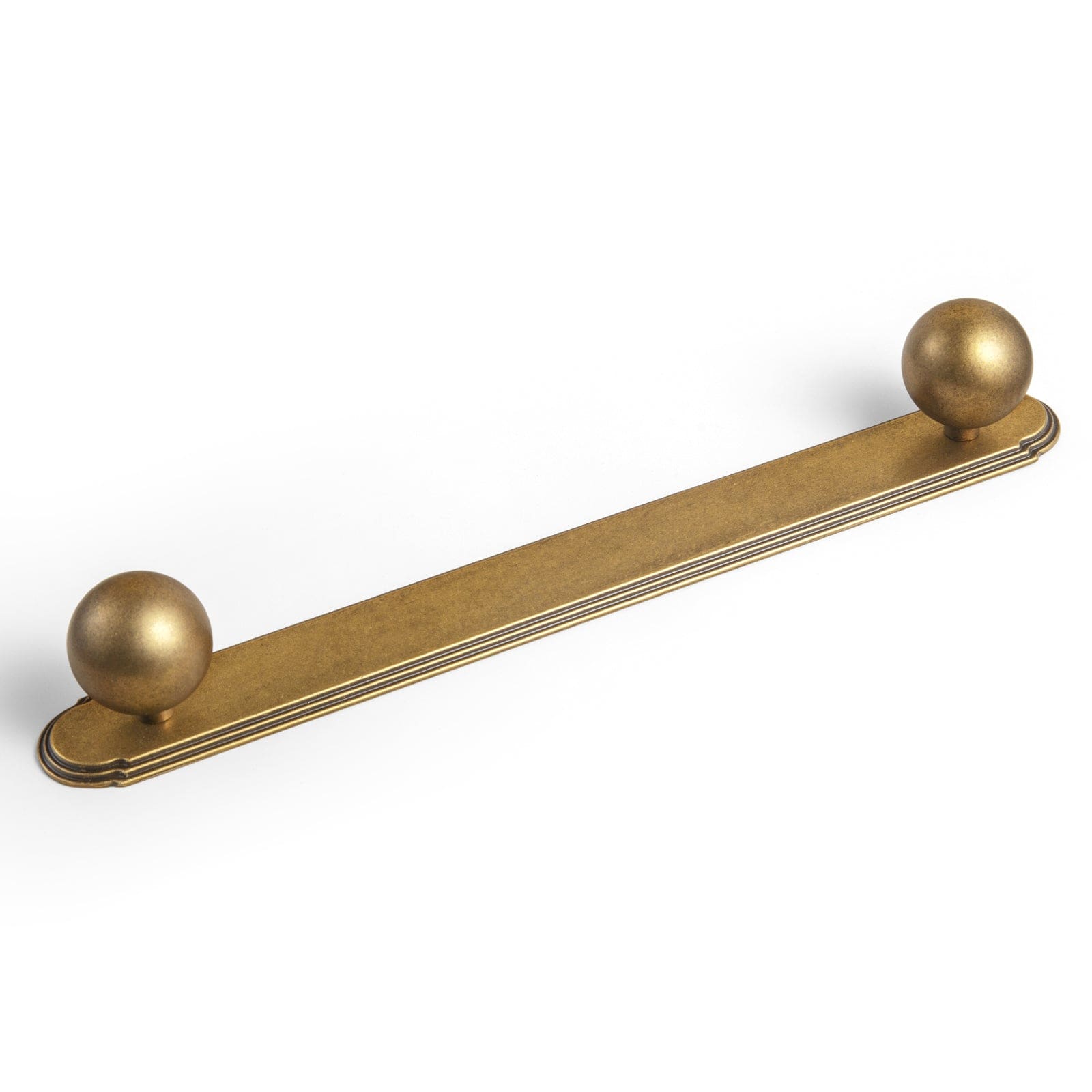 Goo-Ki Antique Brass / G014 / 7.6'' Hole Center 2 Pack Round Cabinet Knobs with Back Plate Zinc Alloy Cabinet Handle with Long Back Plate