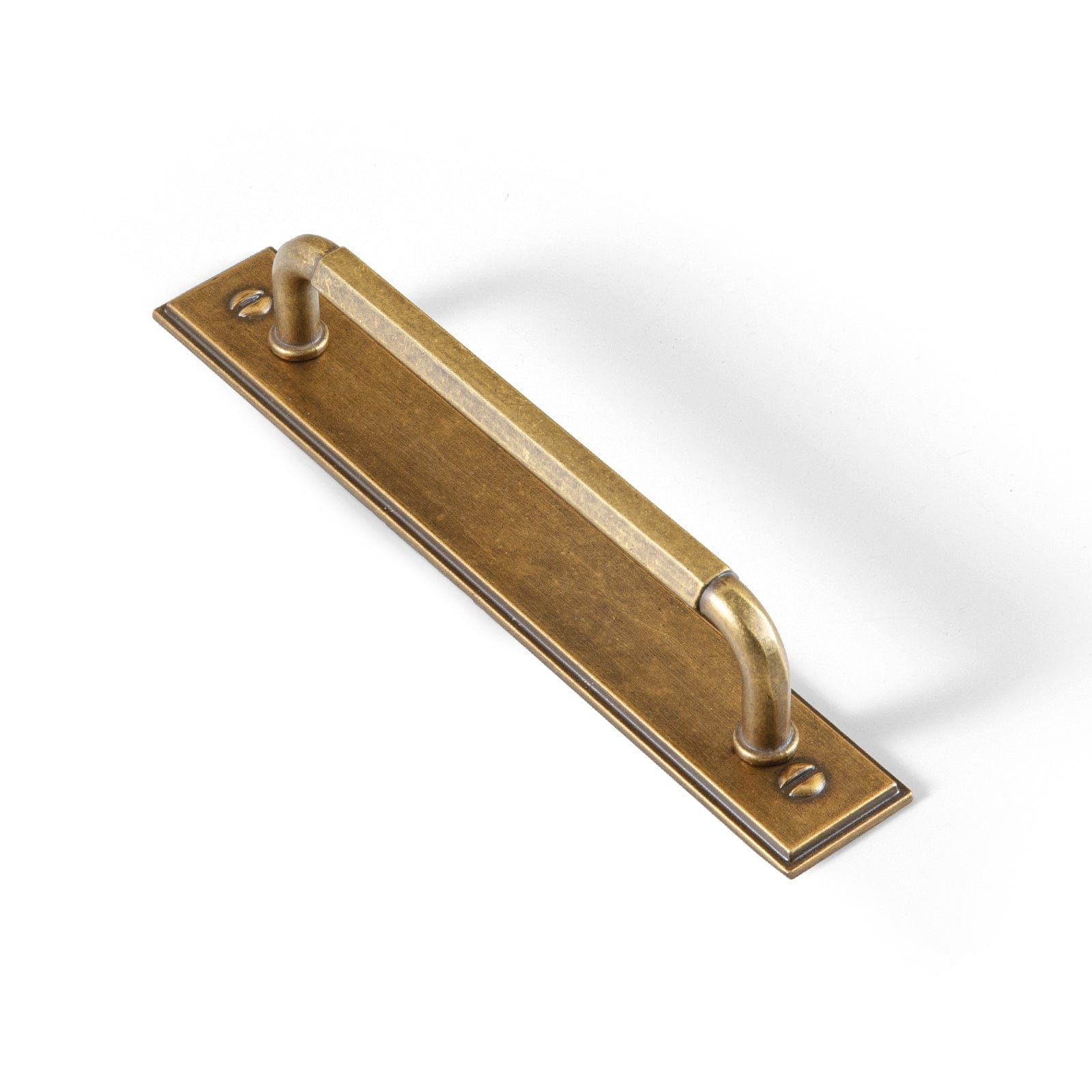 Goo-Ki Antique Brass / G015 / 5'' Hole Center 2 Pack Affordable Luxury Vintage Drawer Pulls with Back Plates Set for Kitchen
