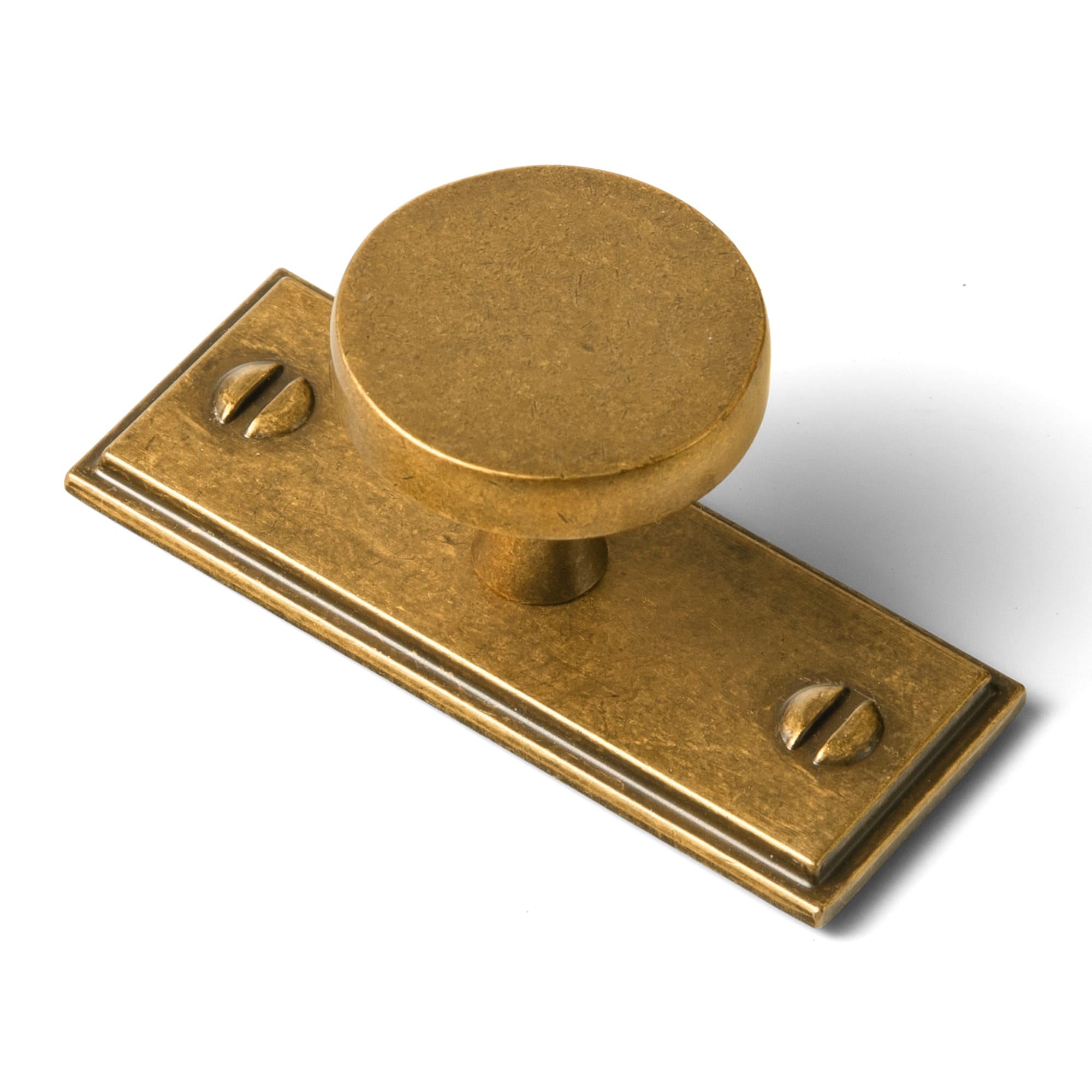 Goo-Ki Antique Brass / G015 / 6 Pack Antique Brass Cabinet Knobs with Back Plates Ornate Cabinet Pulls for Kitchen Cabinet Hardware