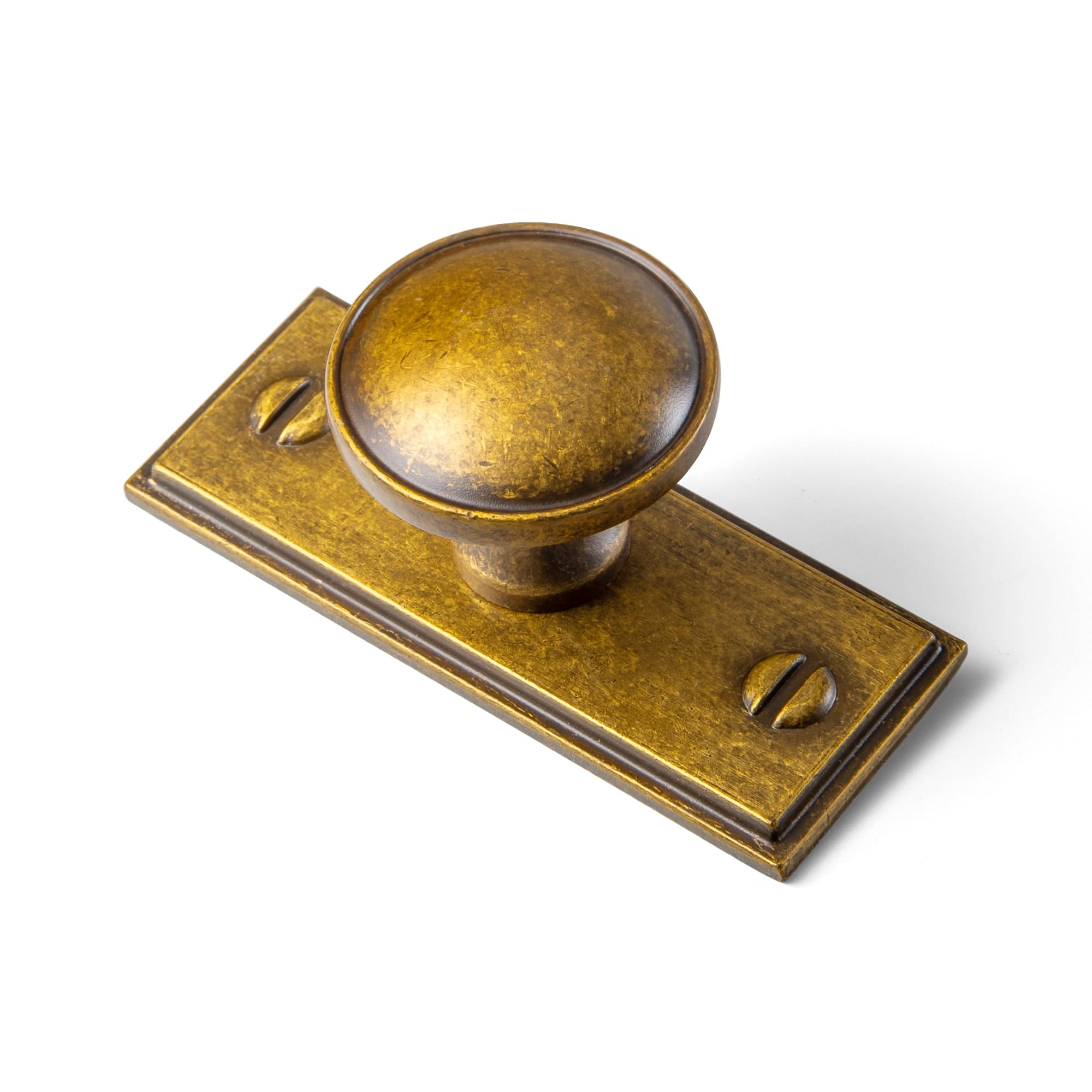 Goo-Ki Antique Brass / G015 / 6 Pack Antique Brass Cabinet Knobs Zinc Alloy Round Drawer Pulls with Vintage Patina Finish Retro Furniture Hardware