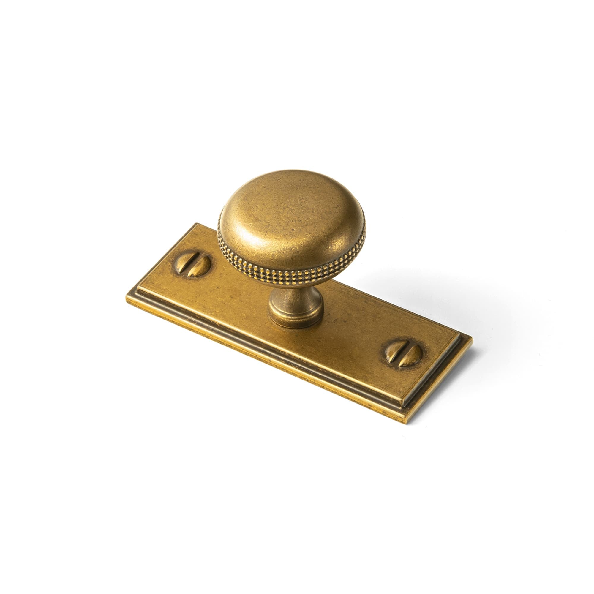 Goo-Ki Antique Brass / G015 / 6 Pack Farmhouse Rustic Round Cabinet Knobs Decorative Cabinet Knobs with Beaded Detailing