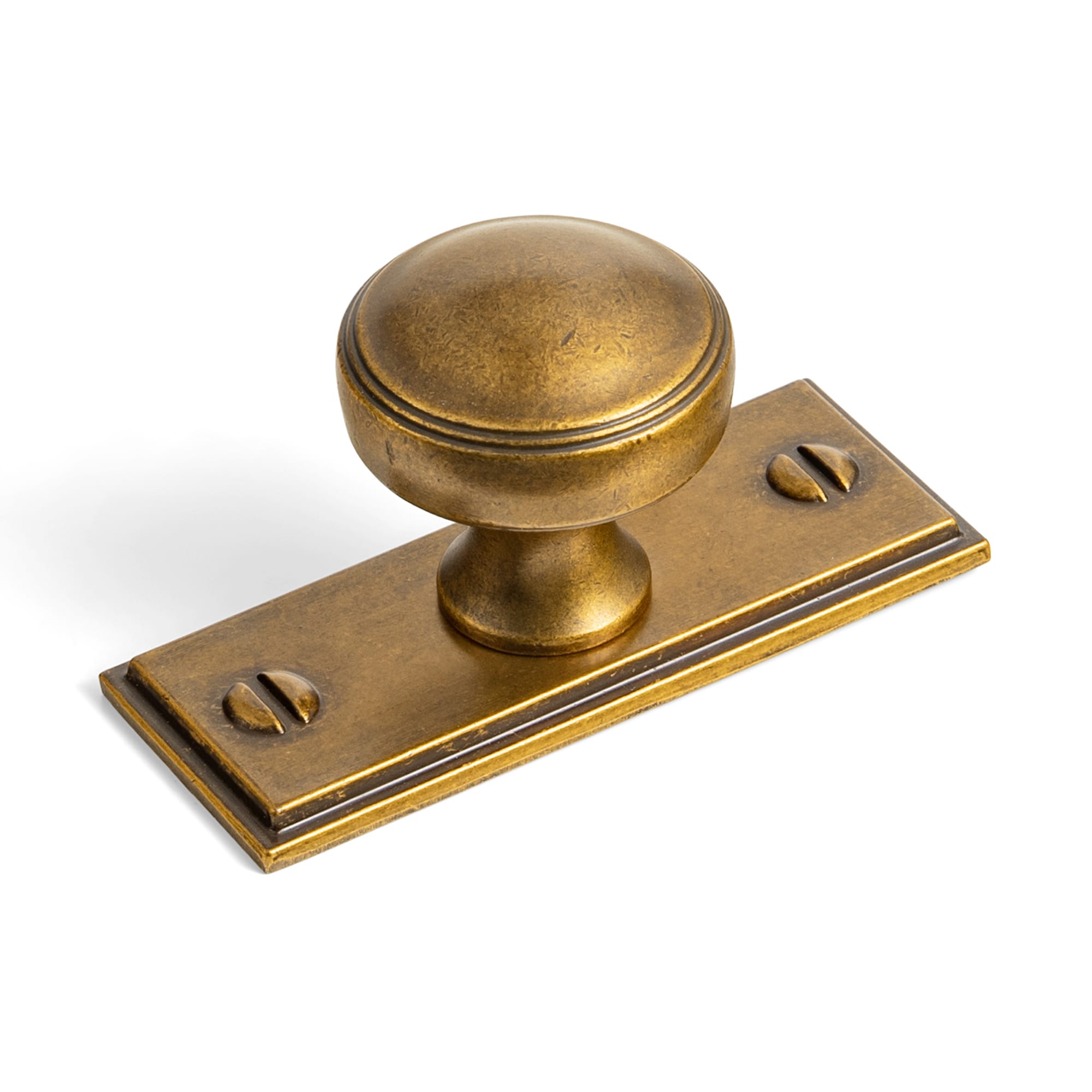Goo-Ki Antique Brass / G015 / 6 Pack Ring-Lined Round Dome Cabinet Hardware Zinc Alloy Ball-Shaped Cabinet Knobs