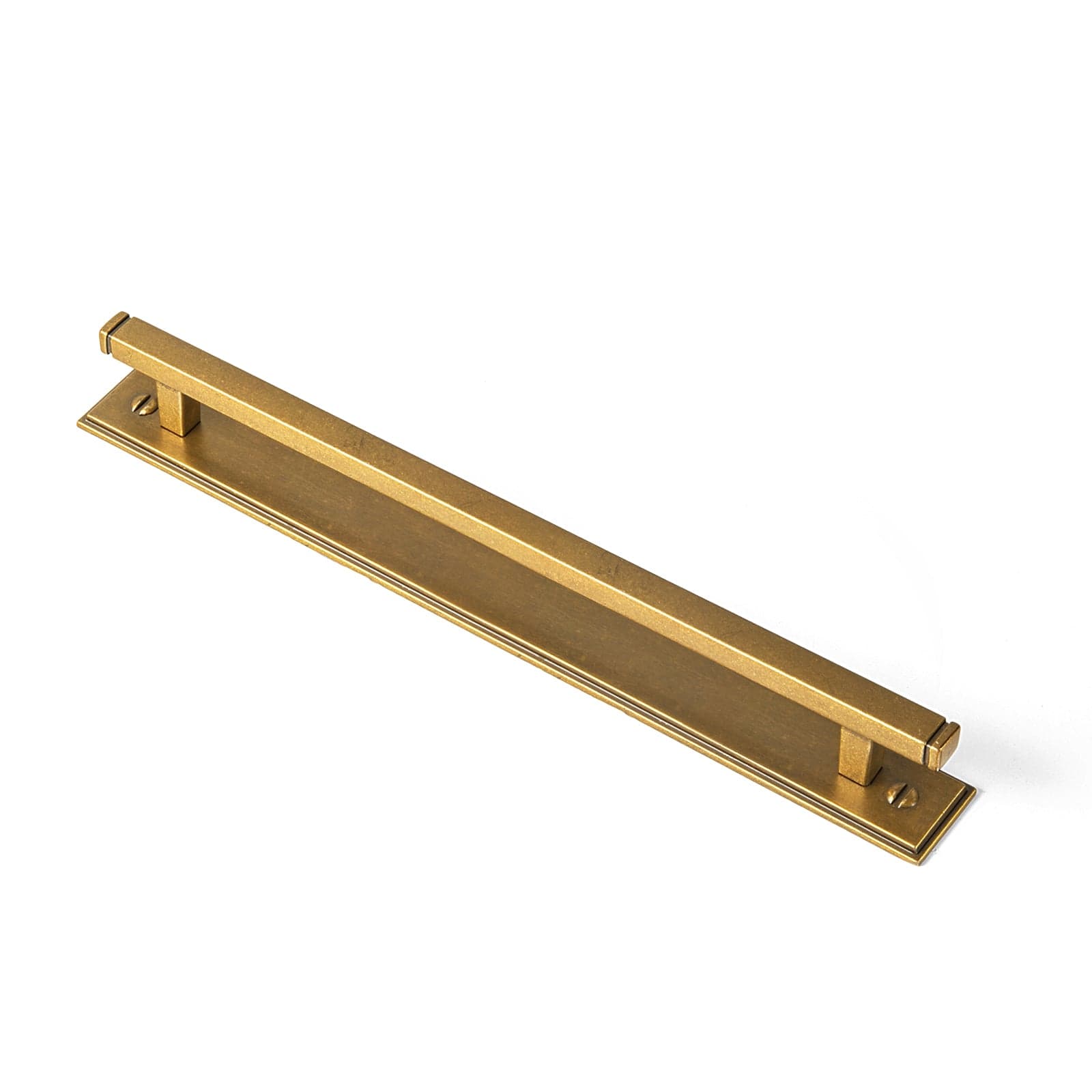 Goo-Ki Antique Brass / G015 / 7.6'' Hole Center 2 Pack Antique Brass Zinc Alloy Cabinet Pulls with Back Plate Kitchen Hardware Bar Handles