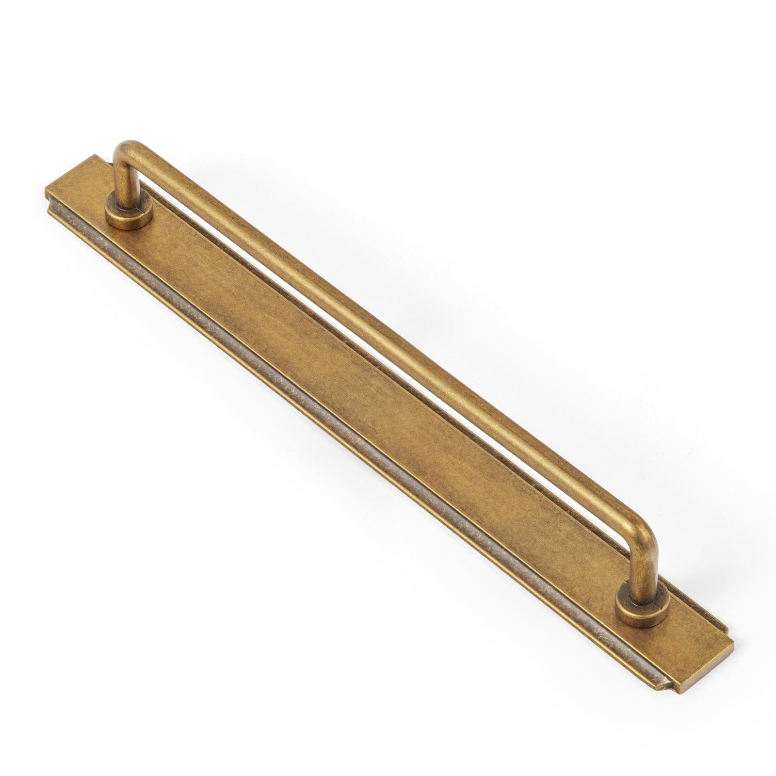 Goo-Ki Antique Brass / G020 / 7.6'' Hole Center 2 Pack Cabinet Bar Pulls with Back Plate Vintage Drawer Handles Home Improvement Hardware