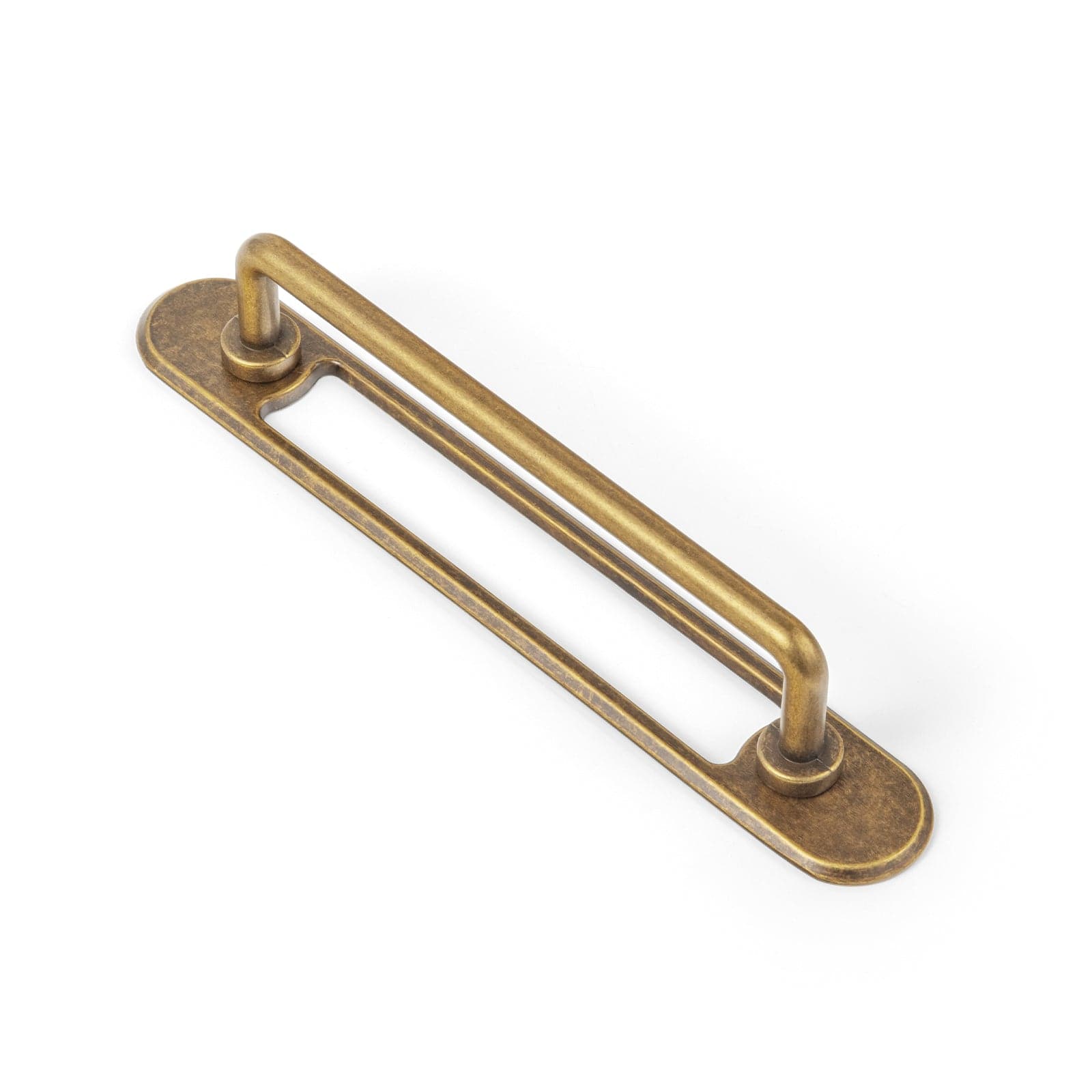 Goo-Ki Antique Brass / G021 / 5'' Hole Center 2 Pack Cabinet Bar Pulls with Back Plate Vintage Drawer Handles Home Improvement Hardware