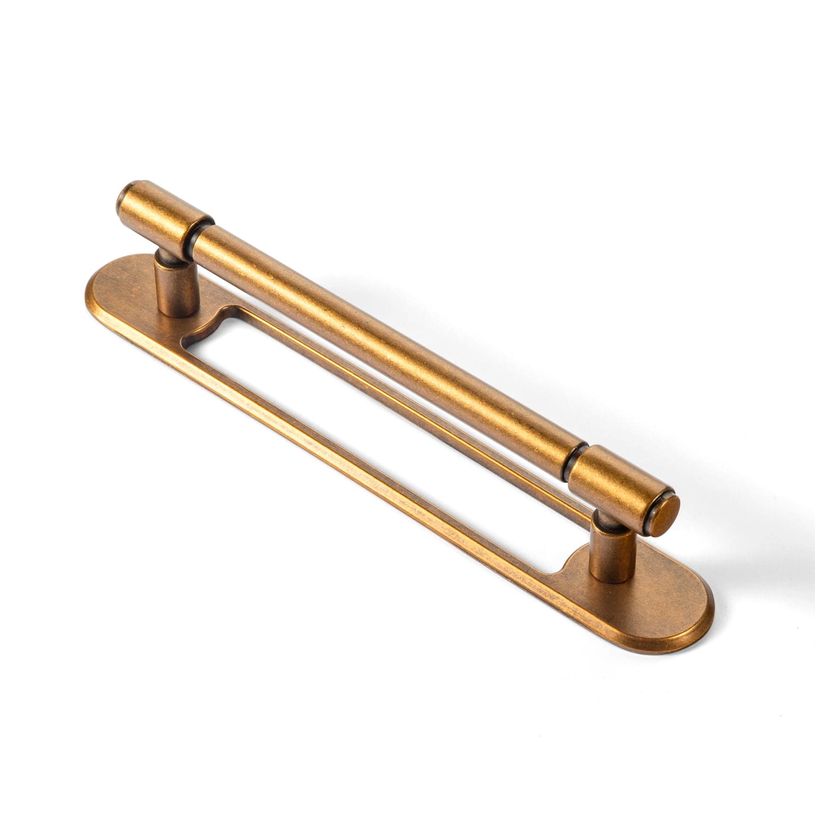 Goo-Ki Antique Brass / G021 / 5'' Hole Center 2 Pack Vintage Bronze Kitchen Drawer Bar Pulls with Back Plate for Cupboard Closet Wardrobe